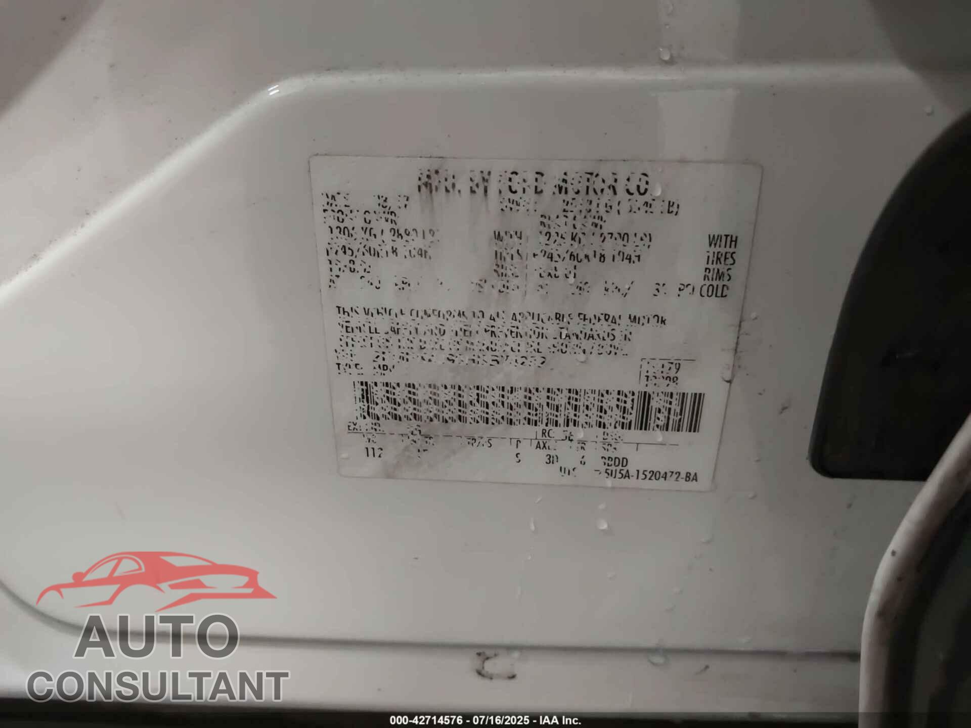 FORD EDGE 2017 - 2FMPK4J90HBB74282