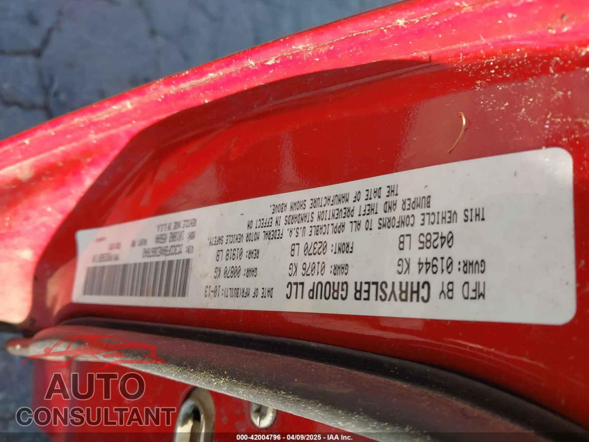 DODGE DART 2014 - 1C3CDFBAXED667642