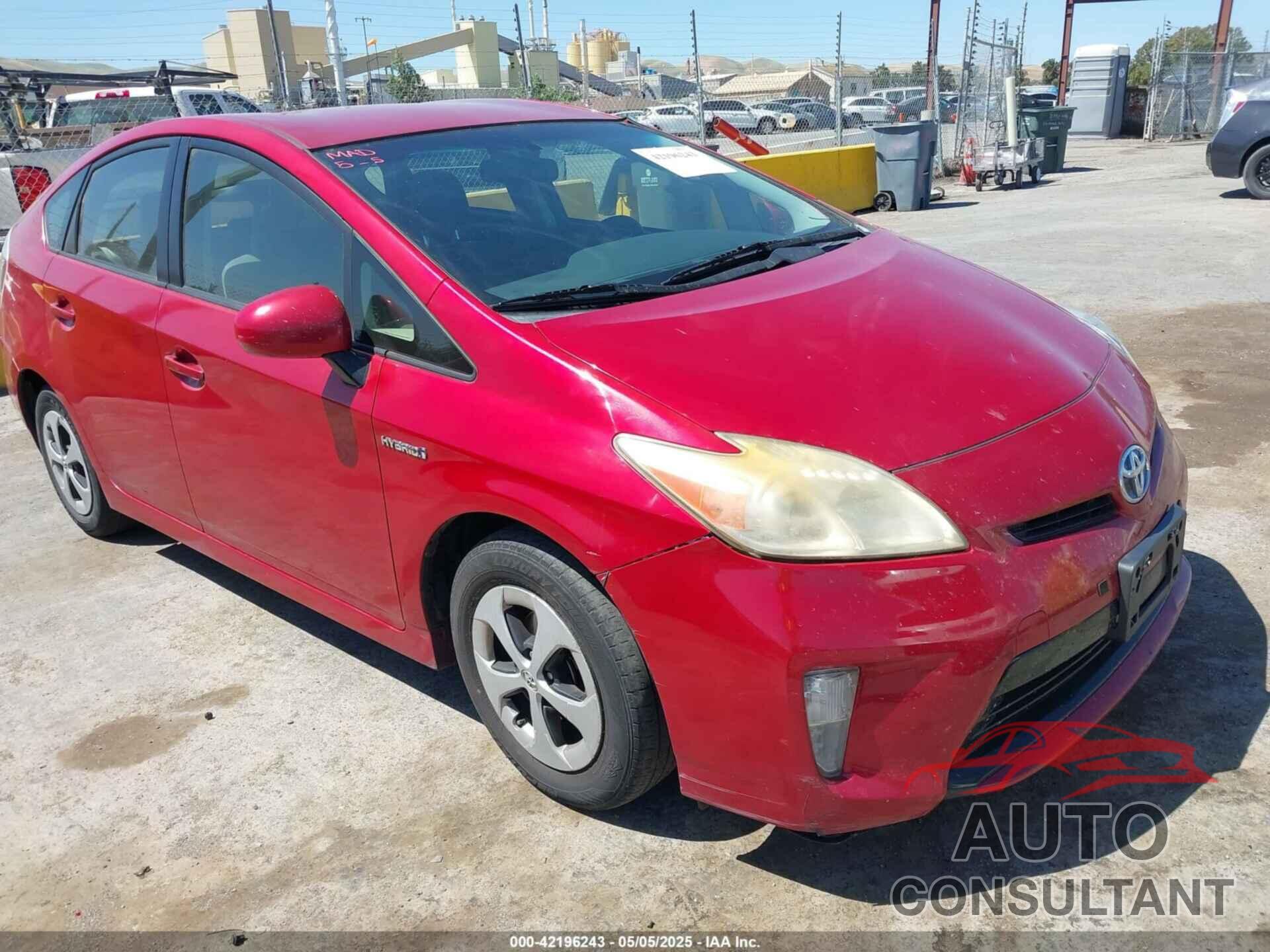 TOYOTA PRIUS 2012 - JTDKN3DU6C1482934