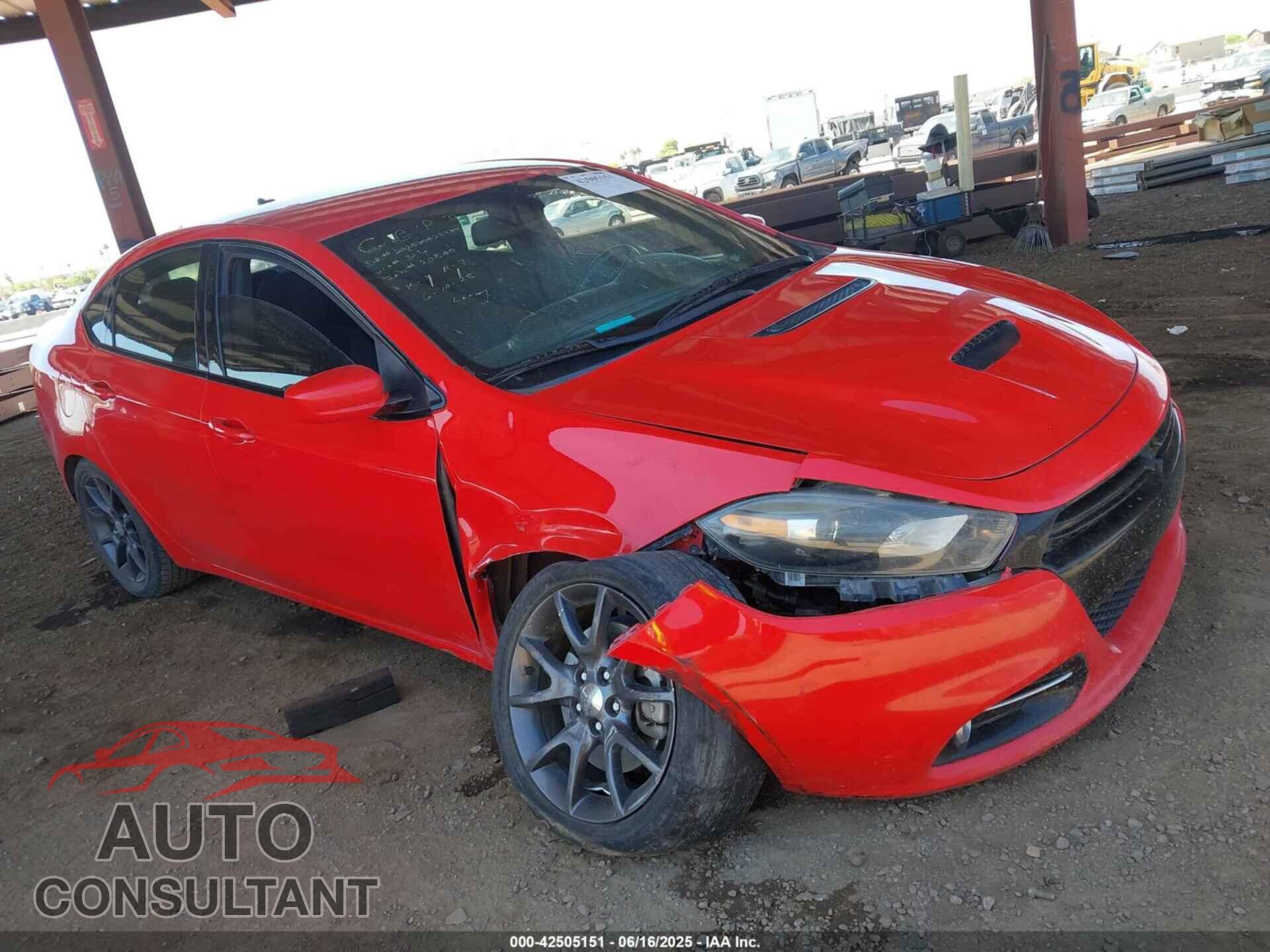 DODGE DART 2016 - 1C3CDFBB9GD644316