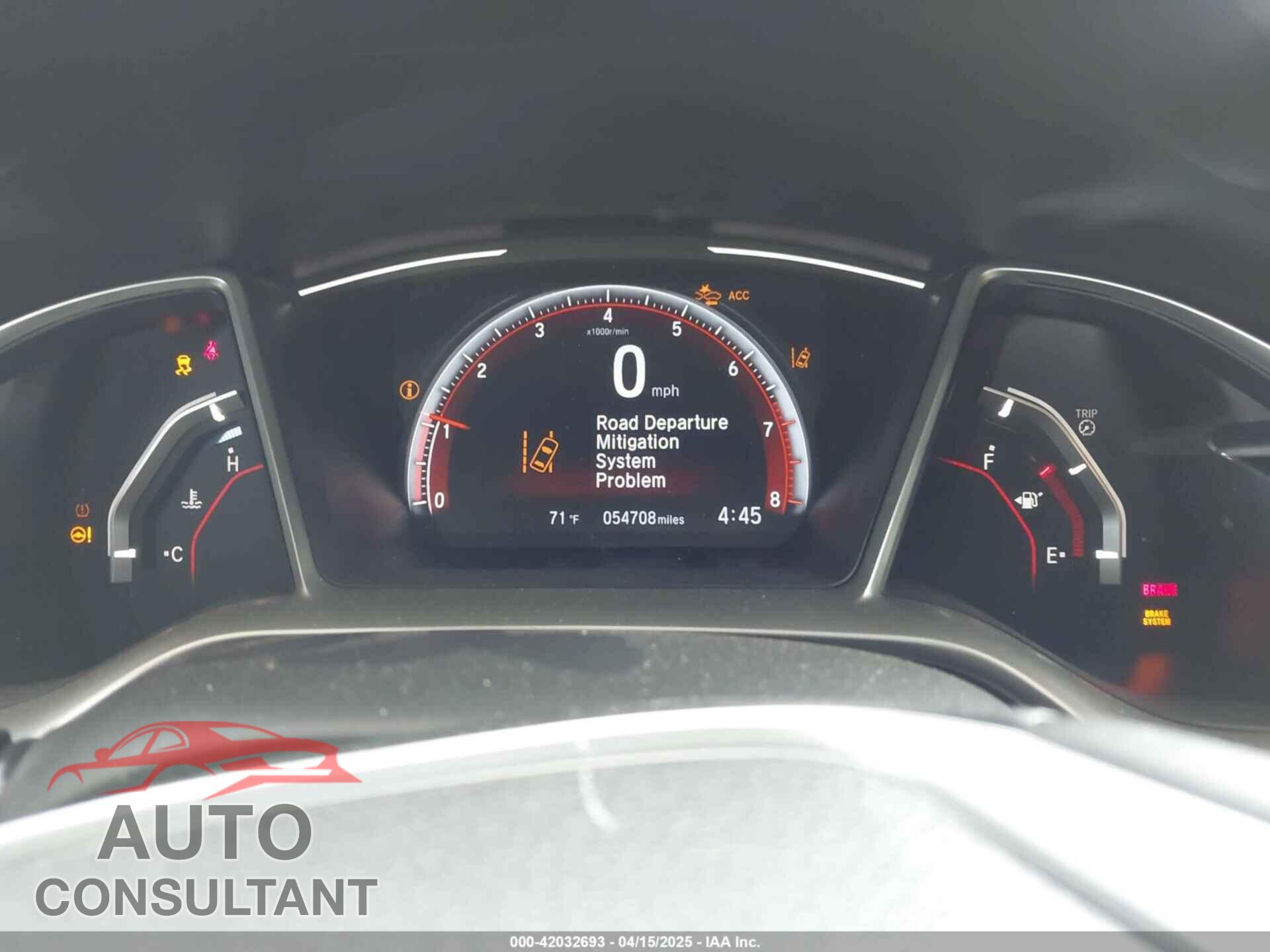 HONDA CIVIC 2020 - 19XFC2E88LE001033