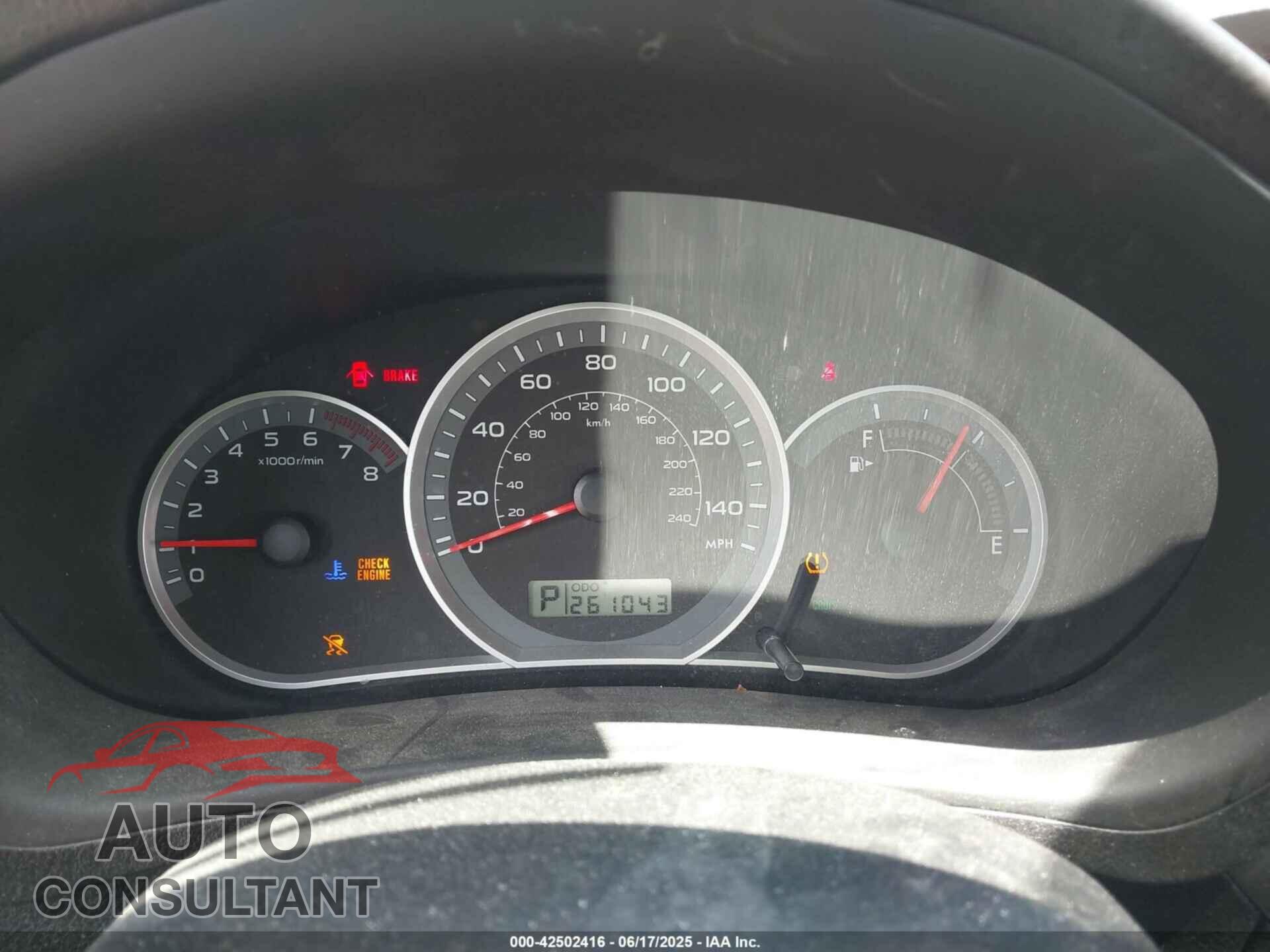 SUBARU IMPREZA 2009 - JF1GE616X9H504758