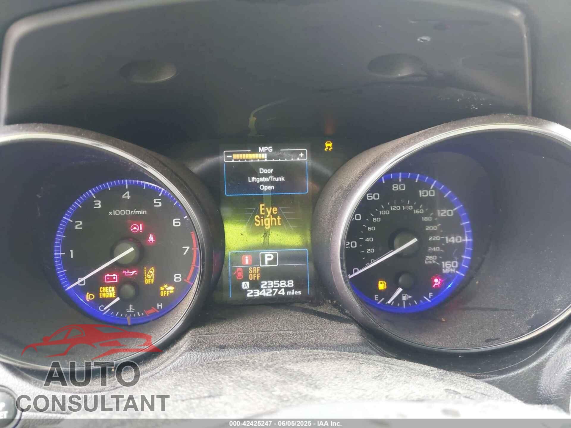 SUBARU OUTBACK 2015 - 4S4BSENC4F3245972
