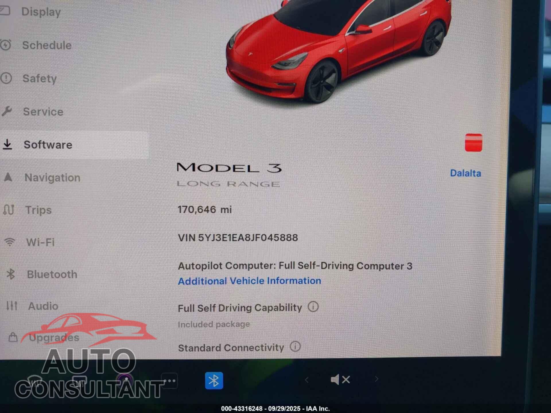 TESLA MODEL 3 2018 - 5YJ3E1EA8JF045888