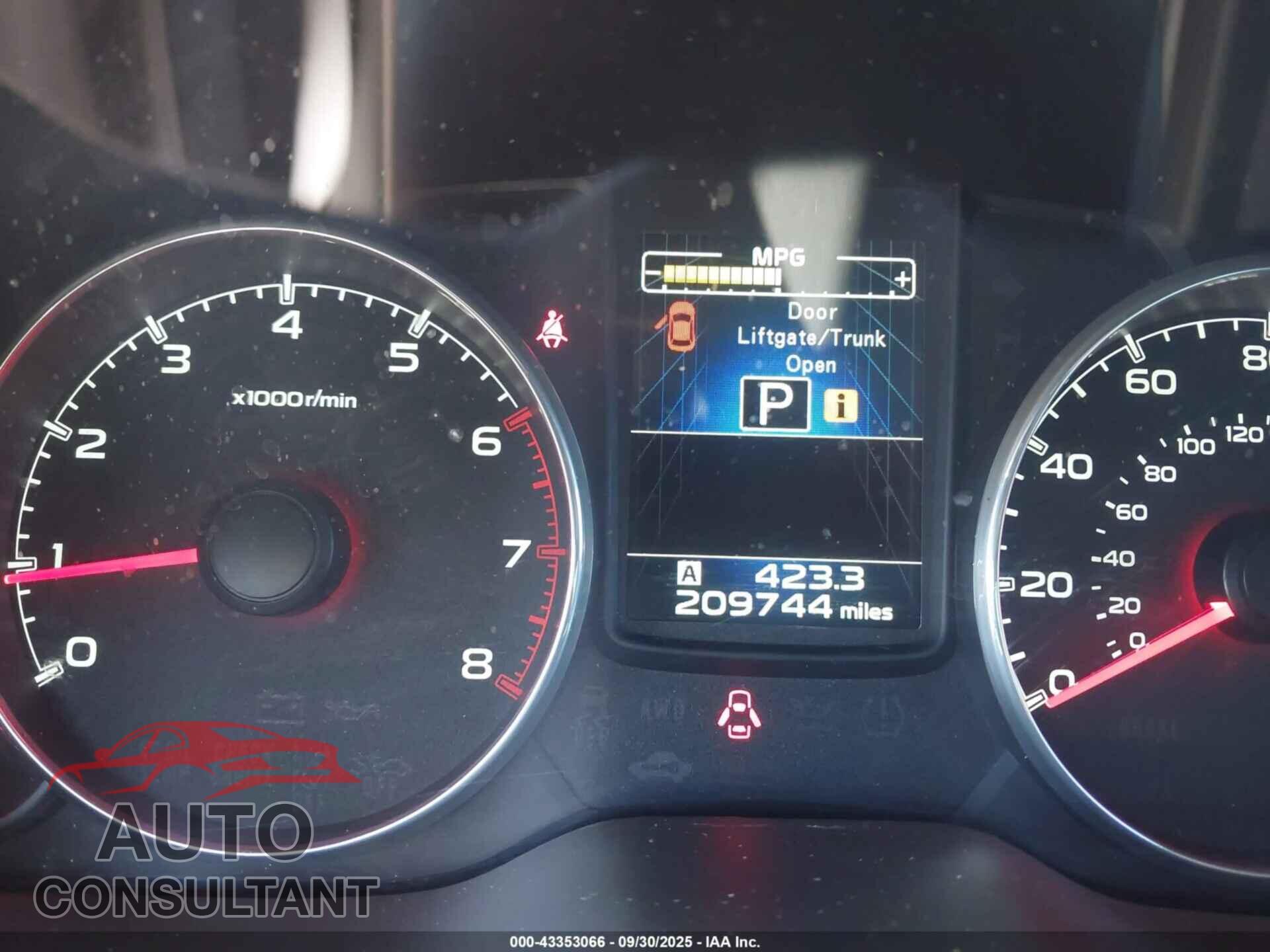 SUBARU OUTBACK 2013 - 4S4BRBLC5D3275931