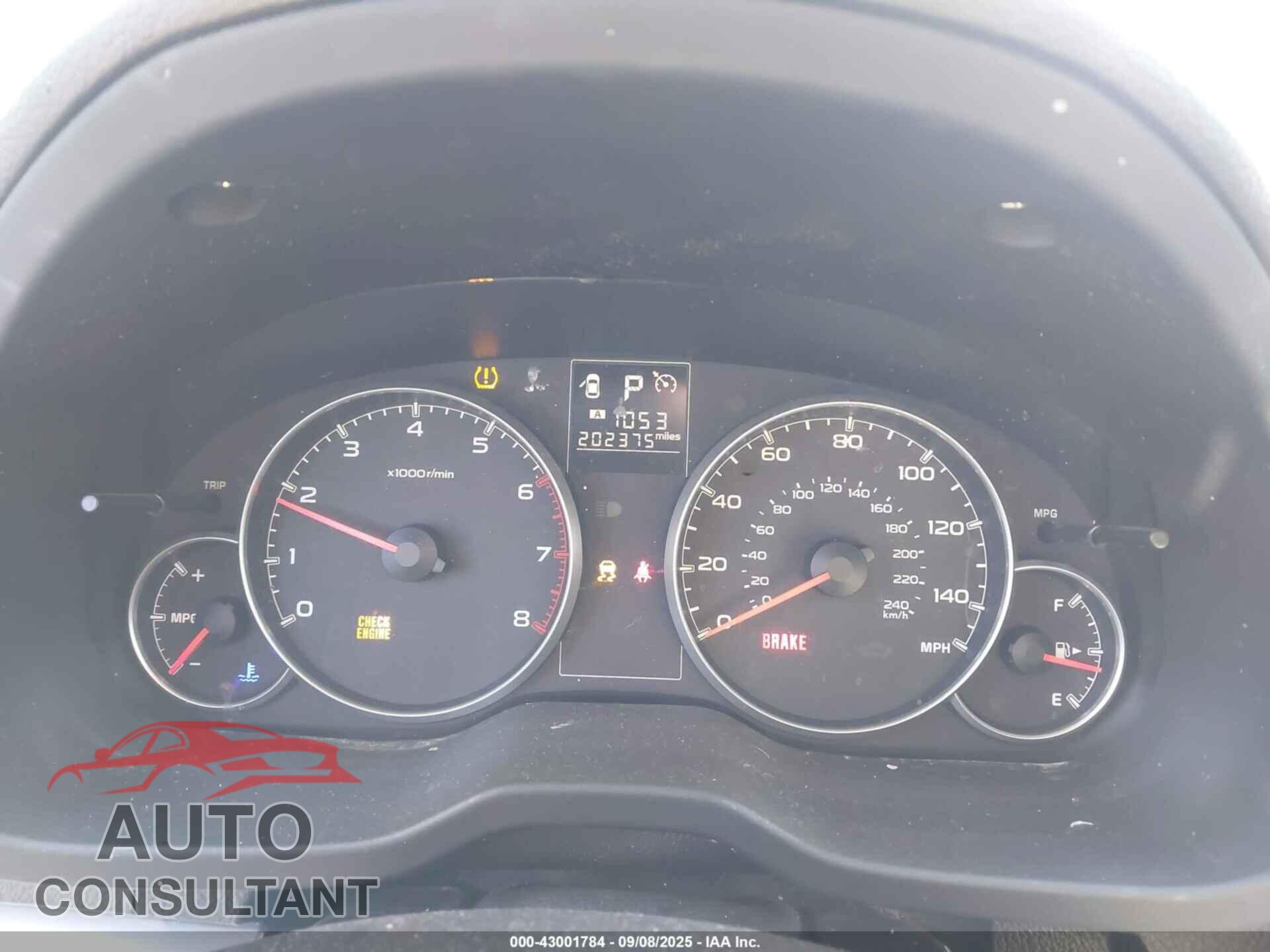SUBARU OUTBACK 2013 - 4S4BRBGC8D3218519