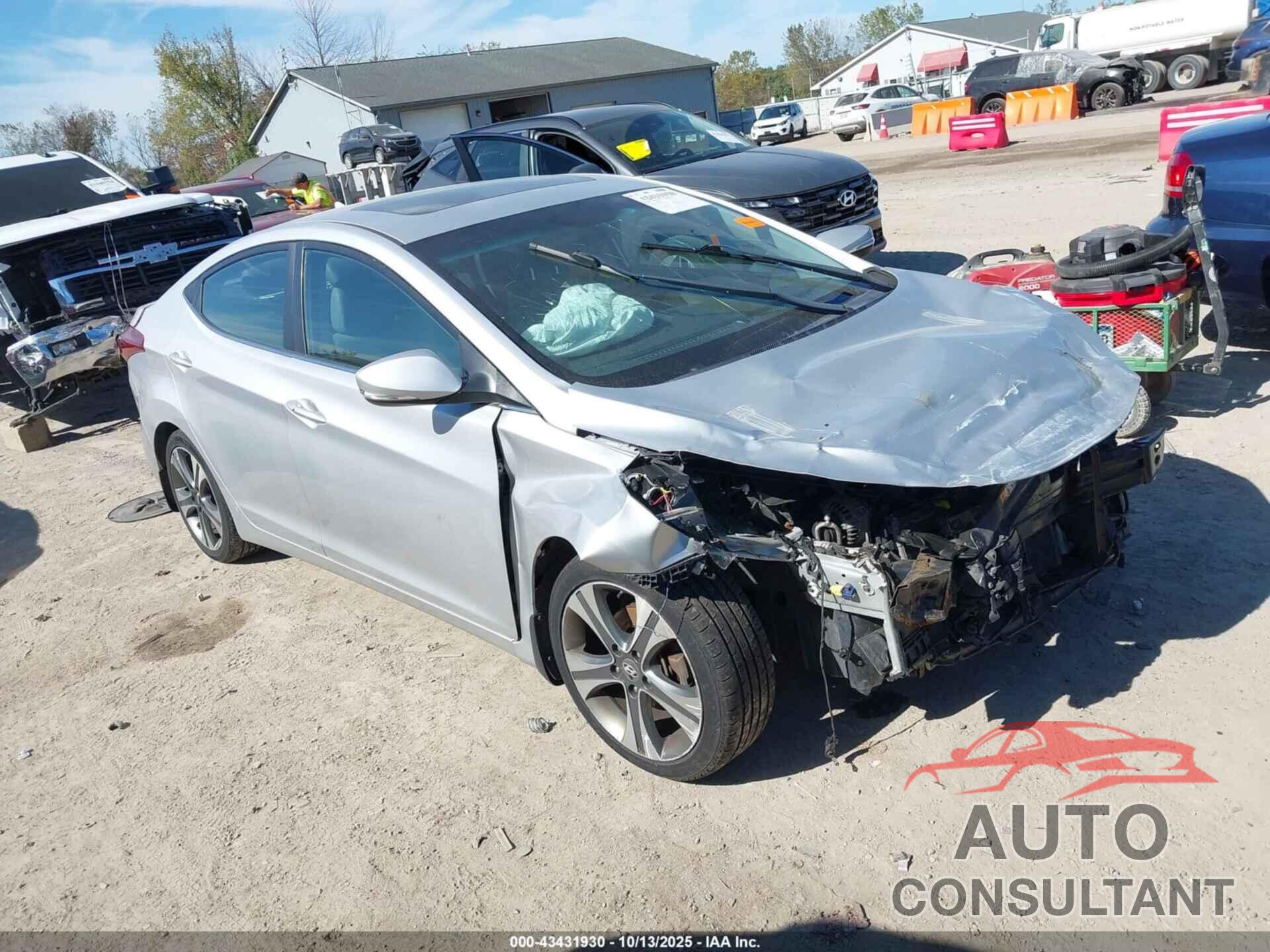HYUNDAI ELANTRA 2014 - KMHDH4AH8EU139567