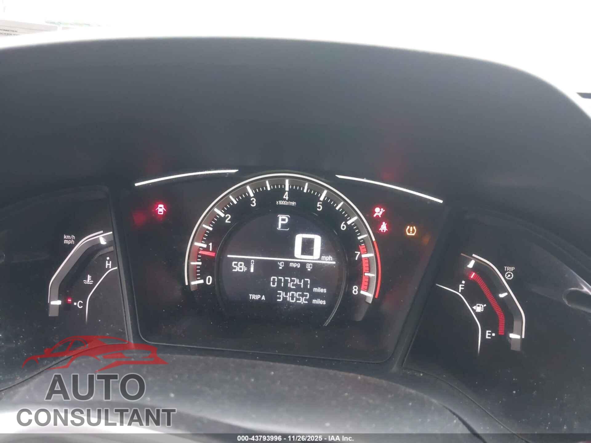 HONDA CIVIC 2017 - 19XFC2F50HE210049
