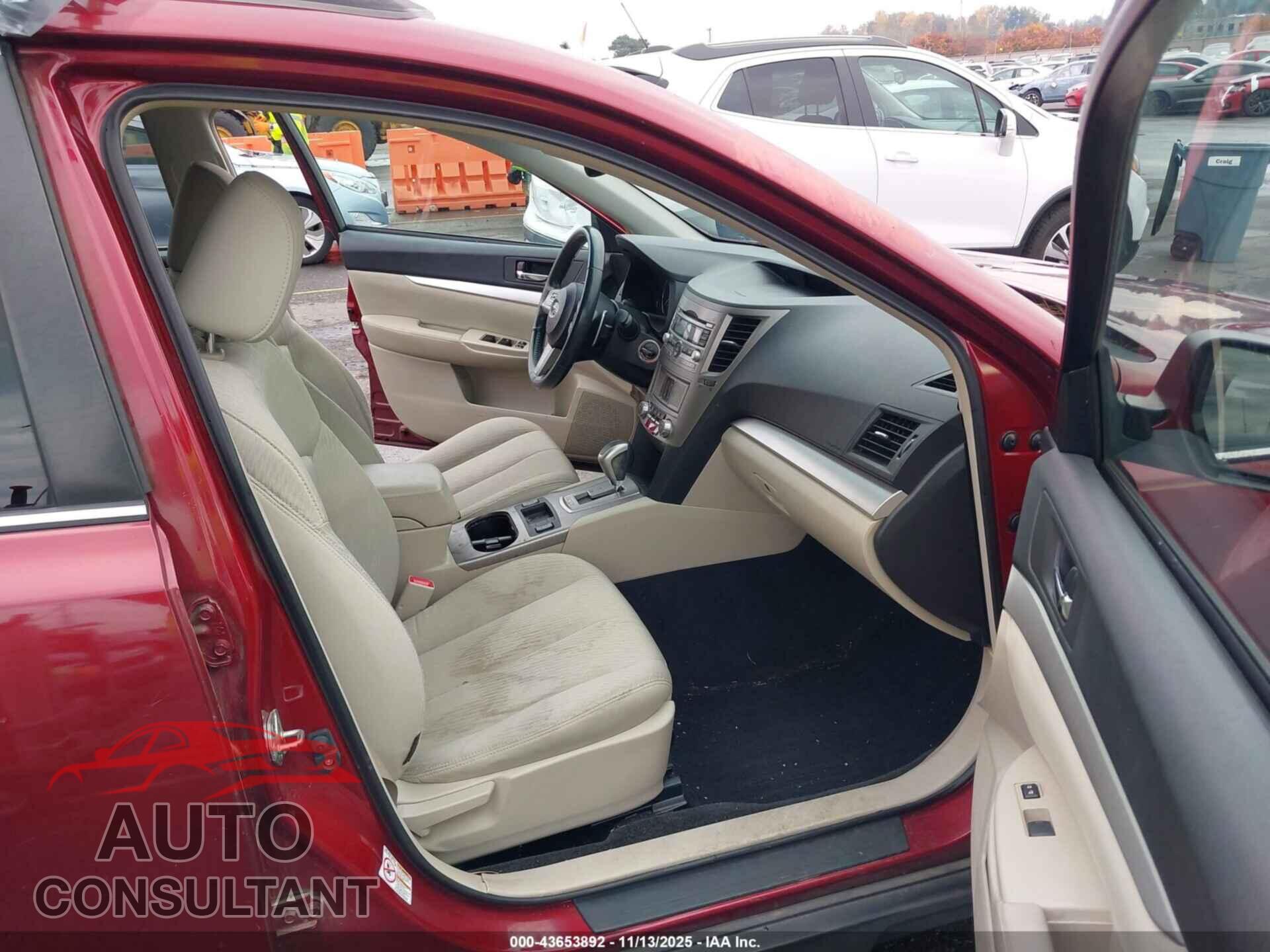 SUBARU OUTBACK 2011 - 4S4BRCCC4B3340450