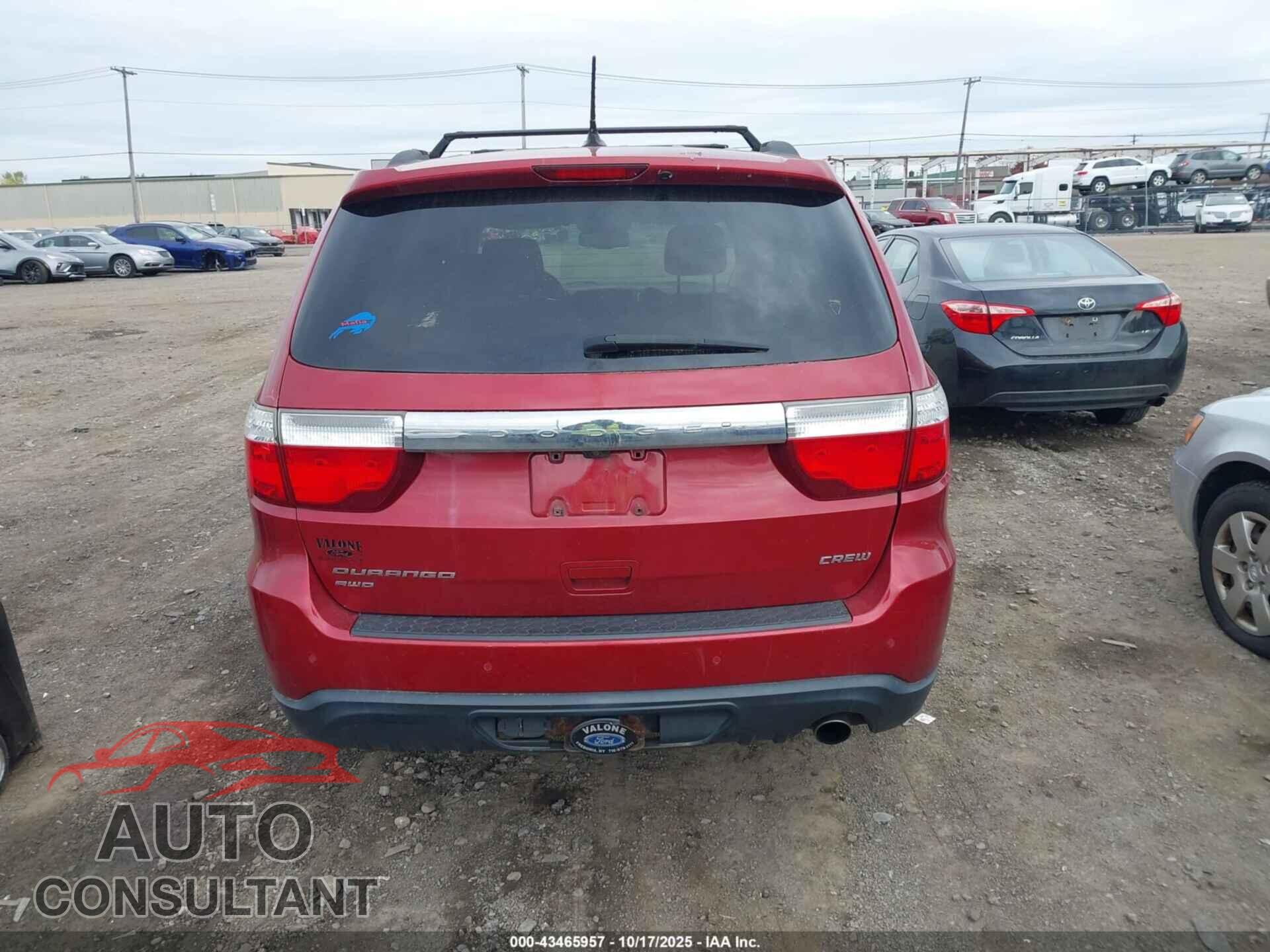 DODGE DURANGO 2011 - 1D4RE4GG8BC598667