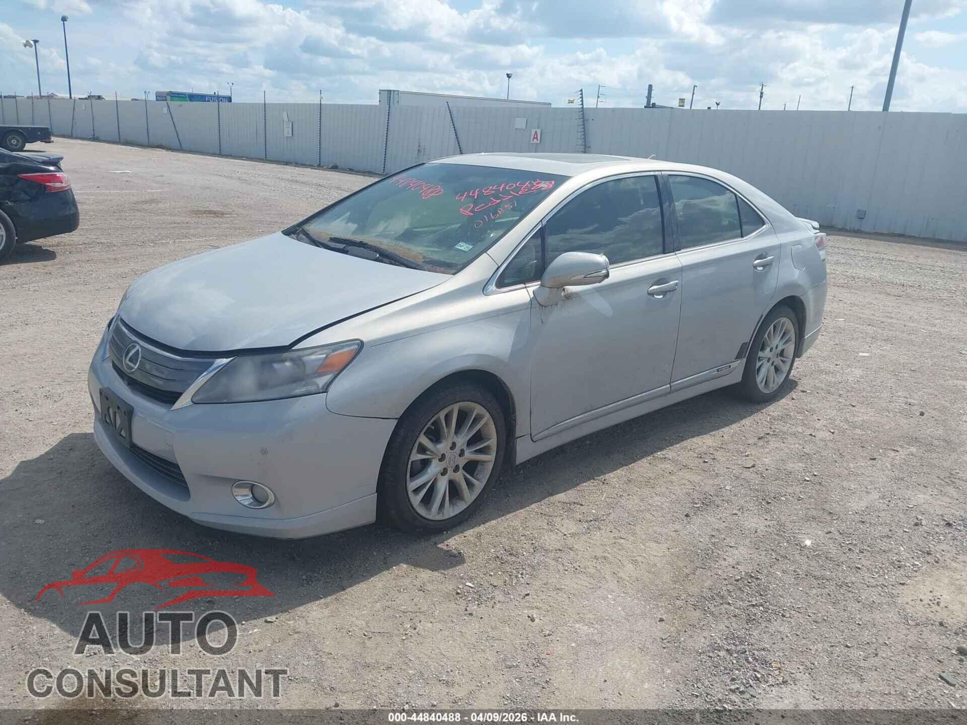 LEXUS HS 250H 2010 - JTHBB1BA9A2016815
