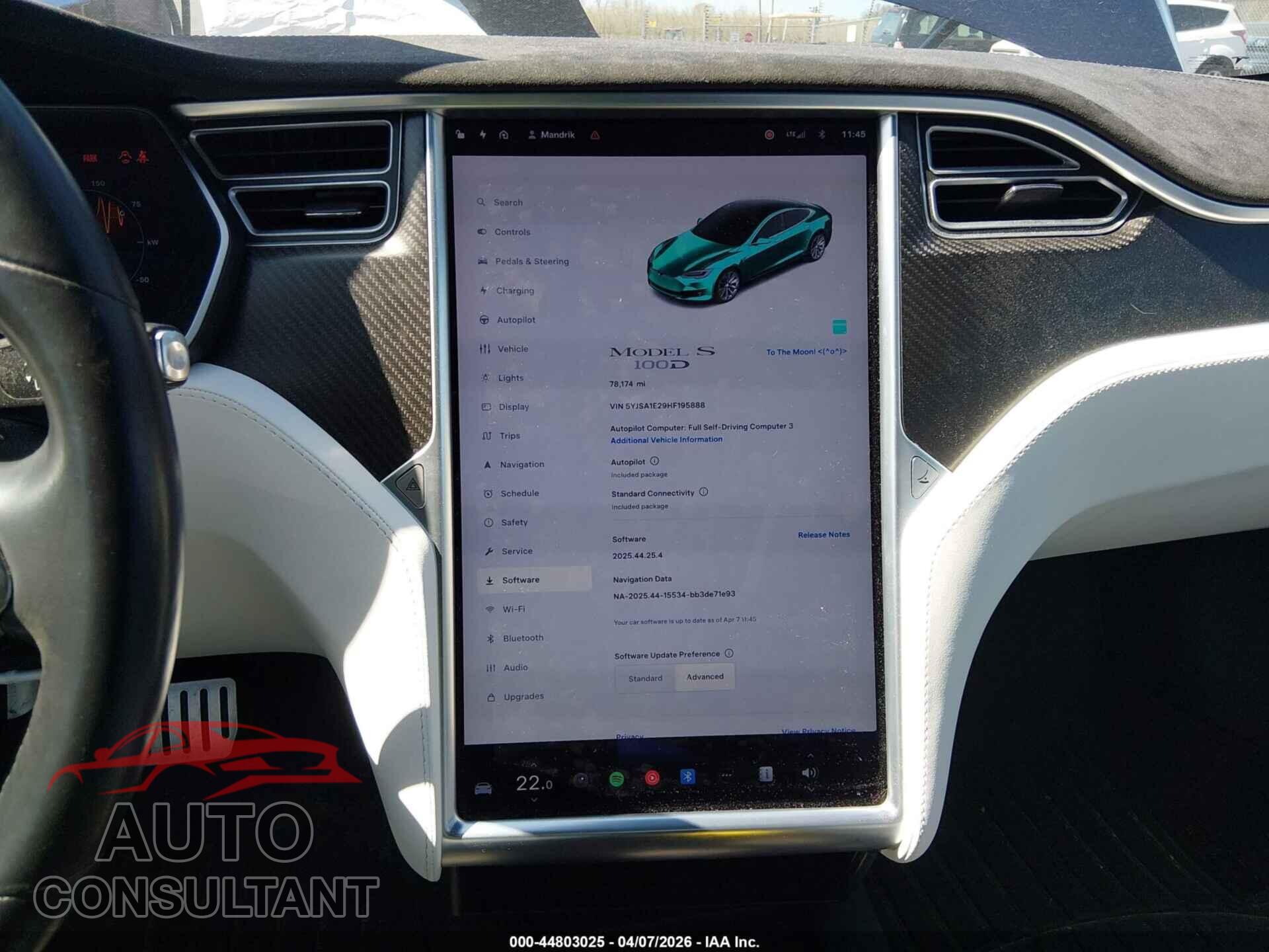 TESLA MODEL S 2017 - 5YJSA1E29HF195888