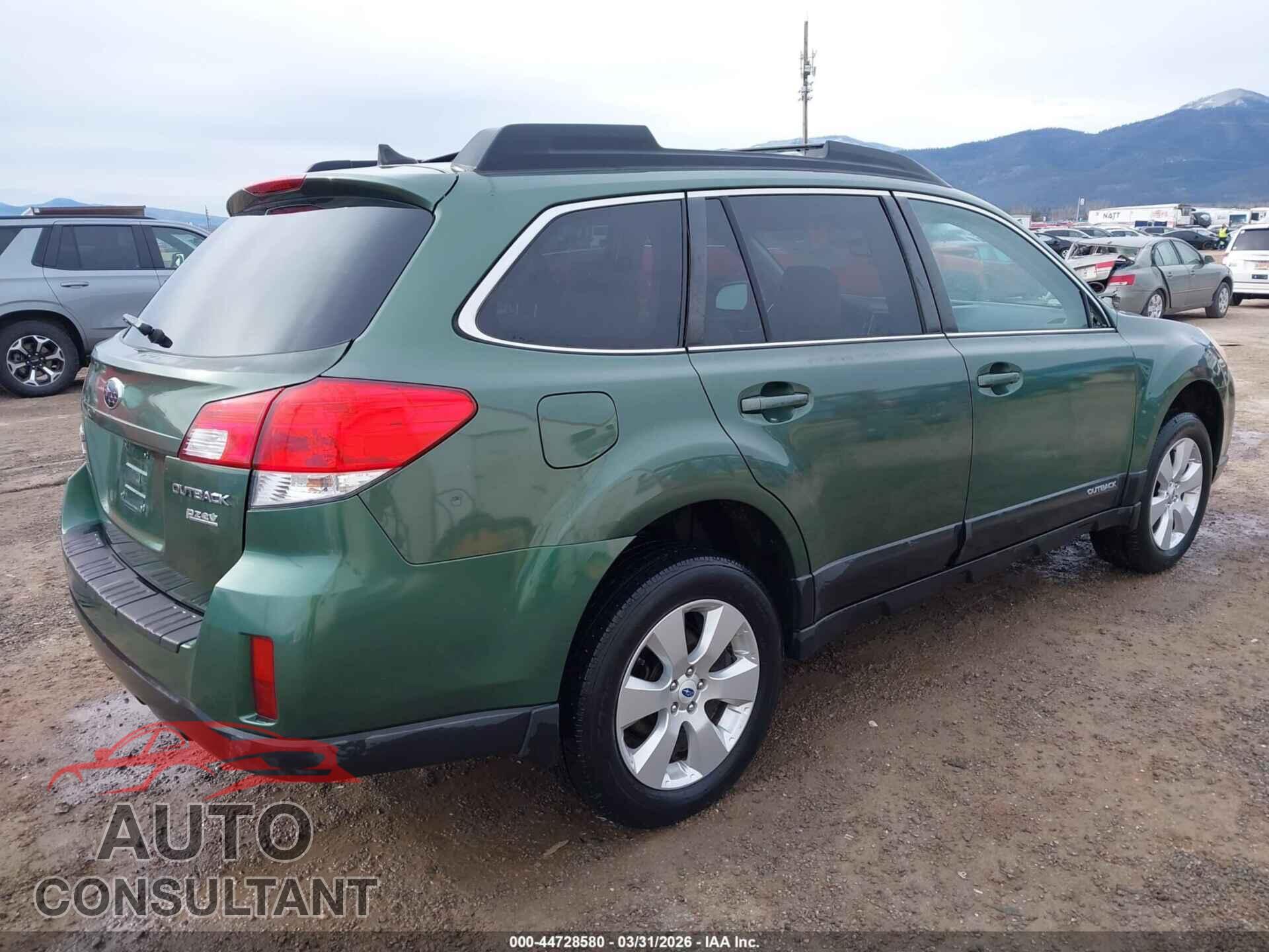 SUBARU OUTBACK 2012 - 4S4BRBLC6C3203621