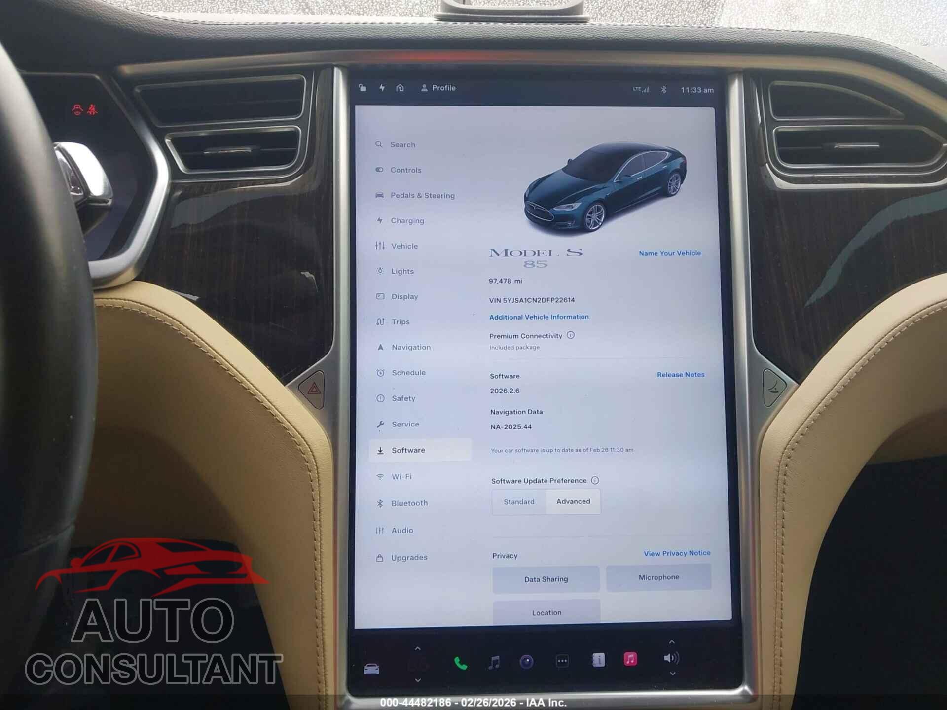TESLA MODEL S 2013 - 5YJSA1CN2DFP22614