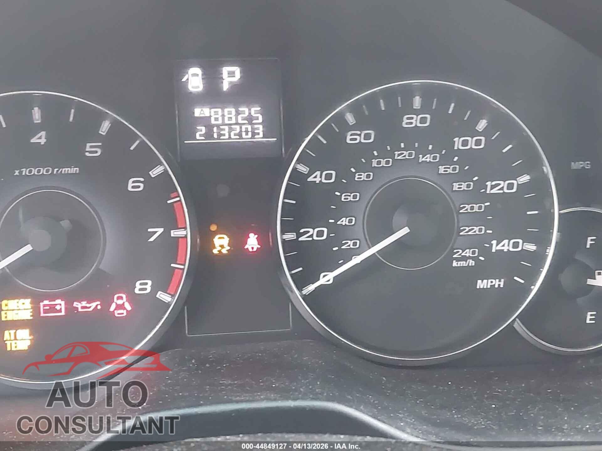 SUBARU OUTBACK 2011 - 4S4BRBCC1B3381337