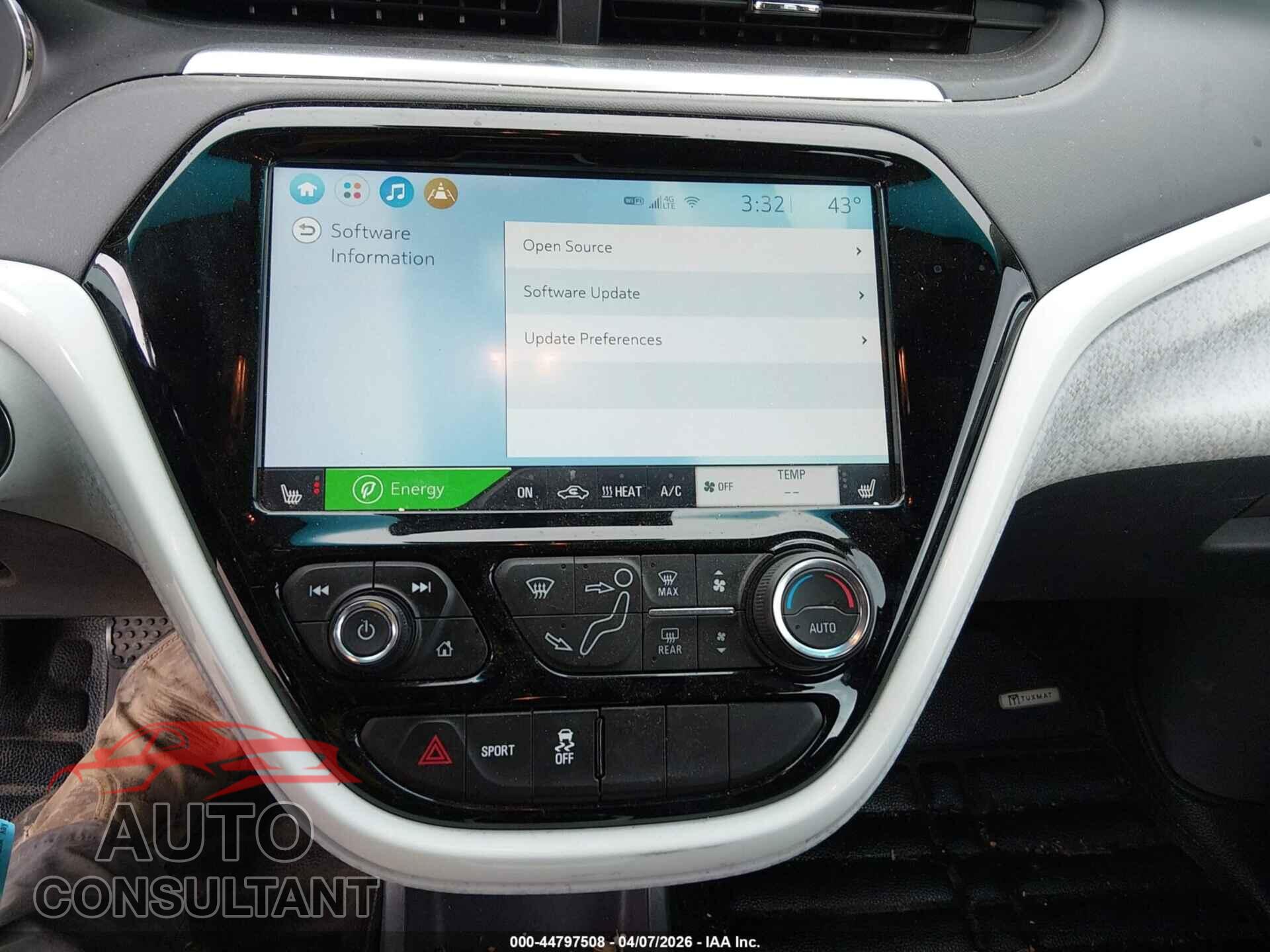 CHEVROLET BOLT EV 2020 - 1G1FZ6S04L4120728