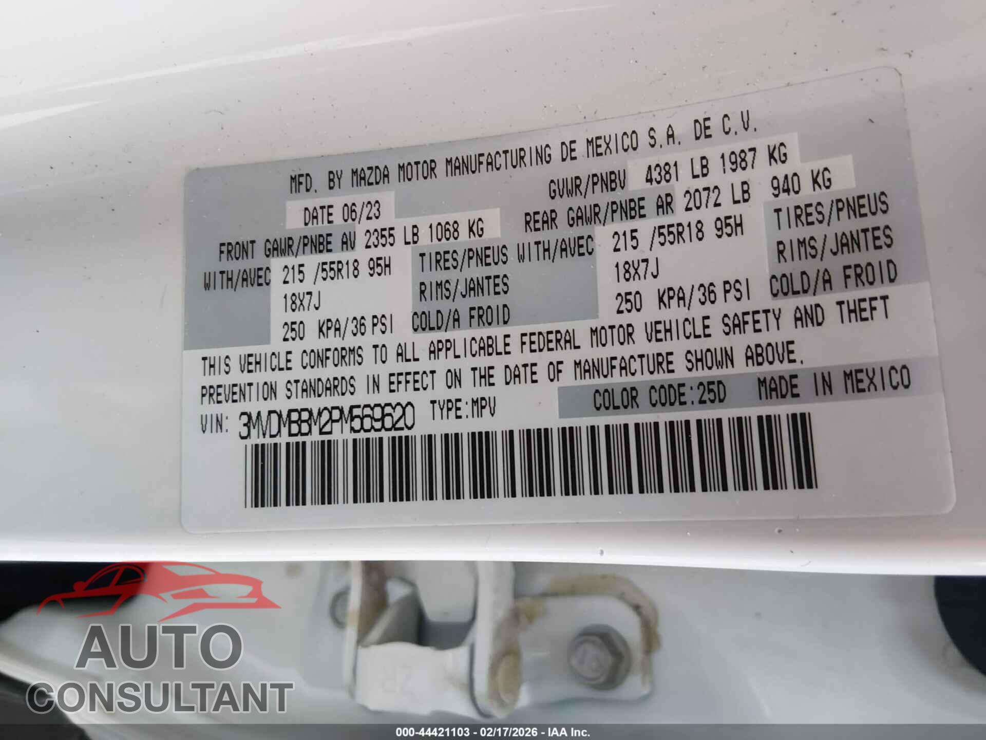 MAZDA CX-30 2023 - 3MVDMBBM2PM569620