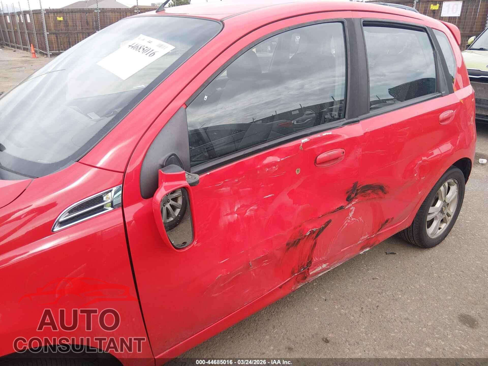 CHEVROLET AVEO 2011 - KL1TD6DE6BB121365