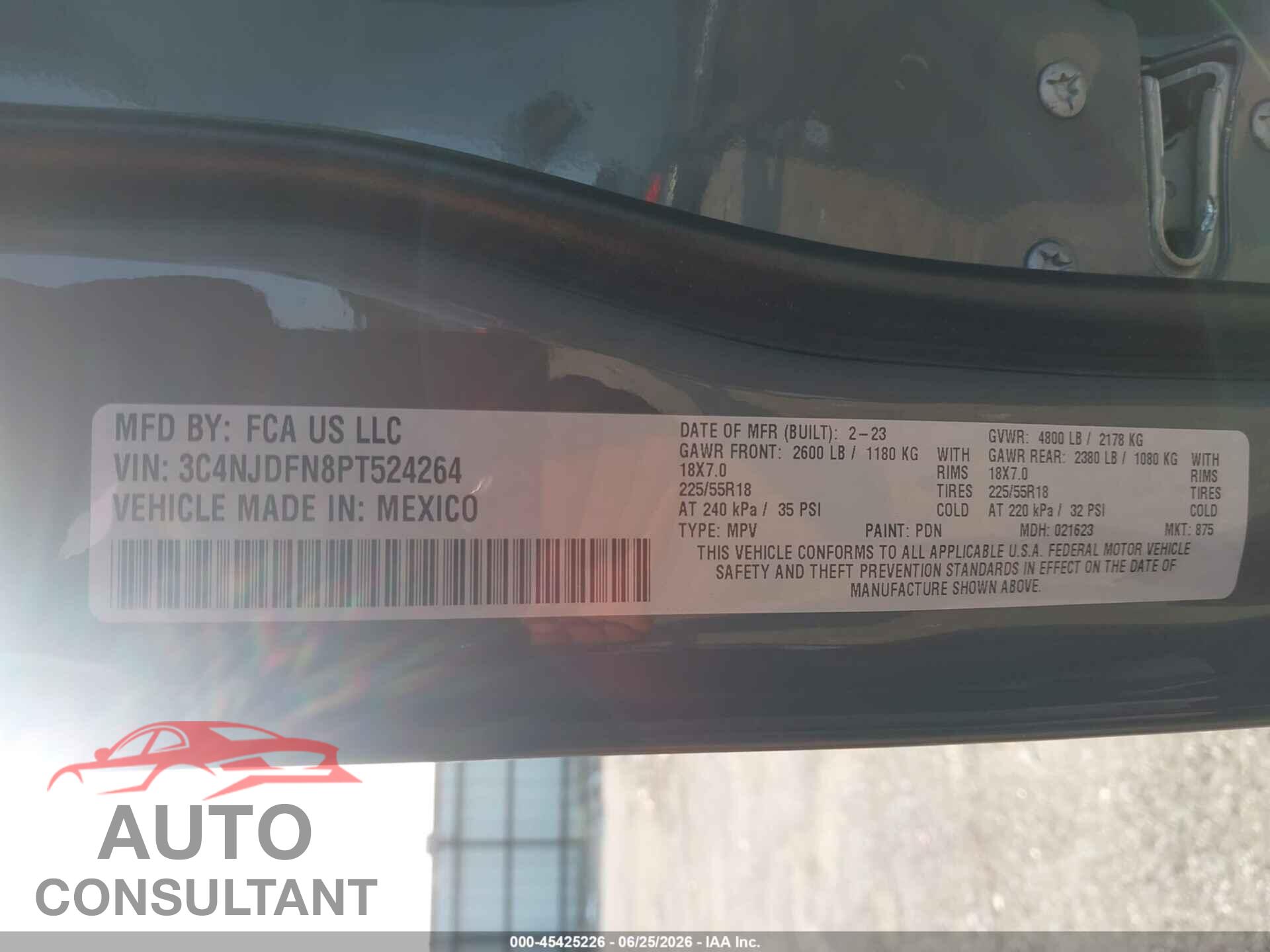 JEEP COMPASS 2023 - 3C4NJDFN8PT524264