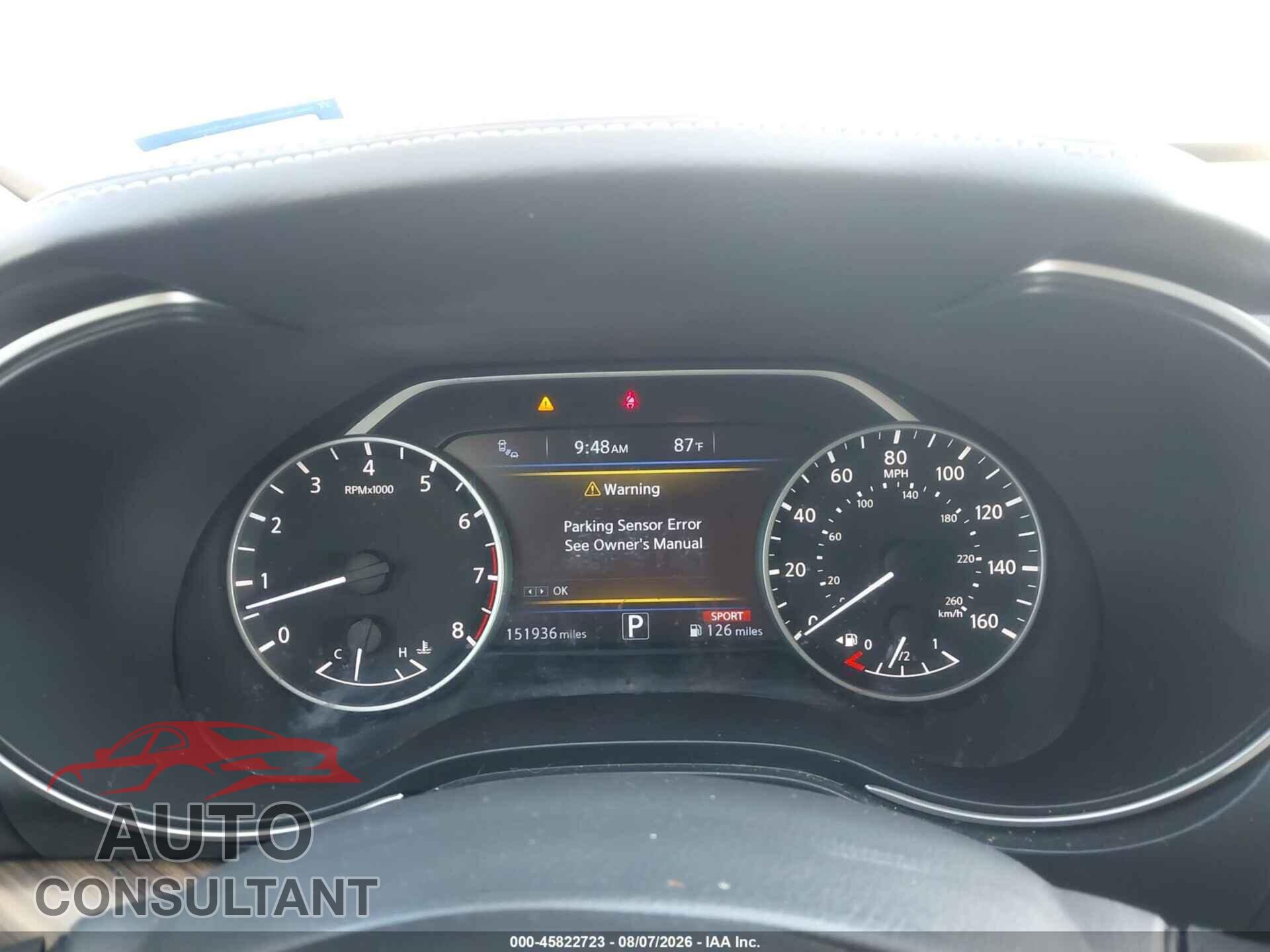NISSAN MAXIMA 2017 - 1N4AA6AP9HC416449