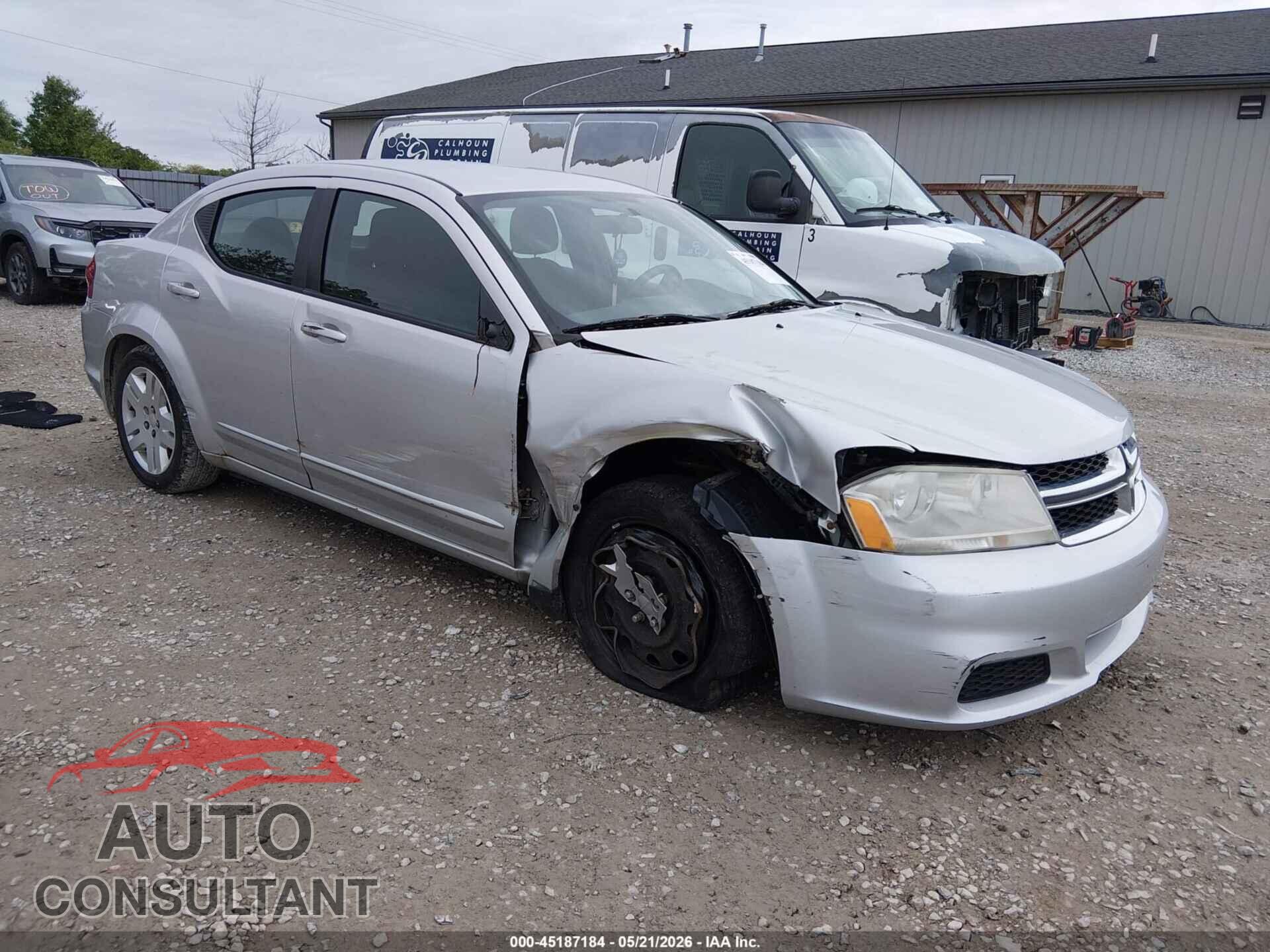 DODGE AVENGER 2012 - 1C3CDZAB4CN253100