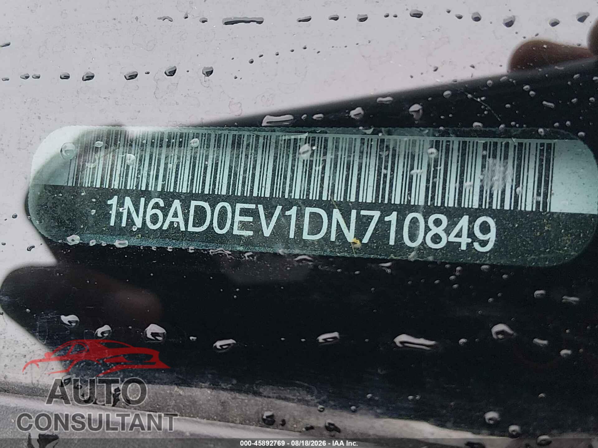 NISSAN FRONTIER 2013 - 1N6AD0EV1DN710849