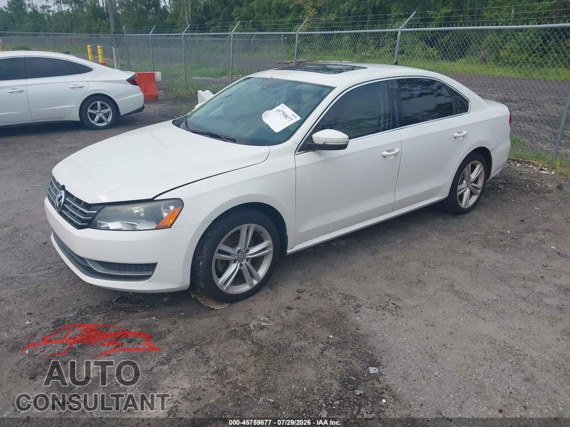 VOLKSWAGEN PASSAT 2014 - 1VWBN7A35EC044672