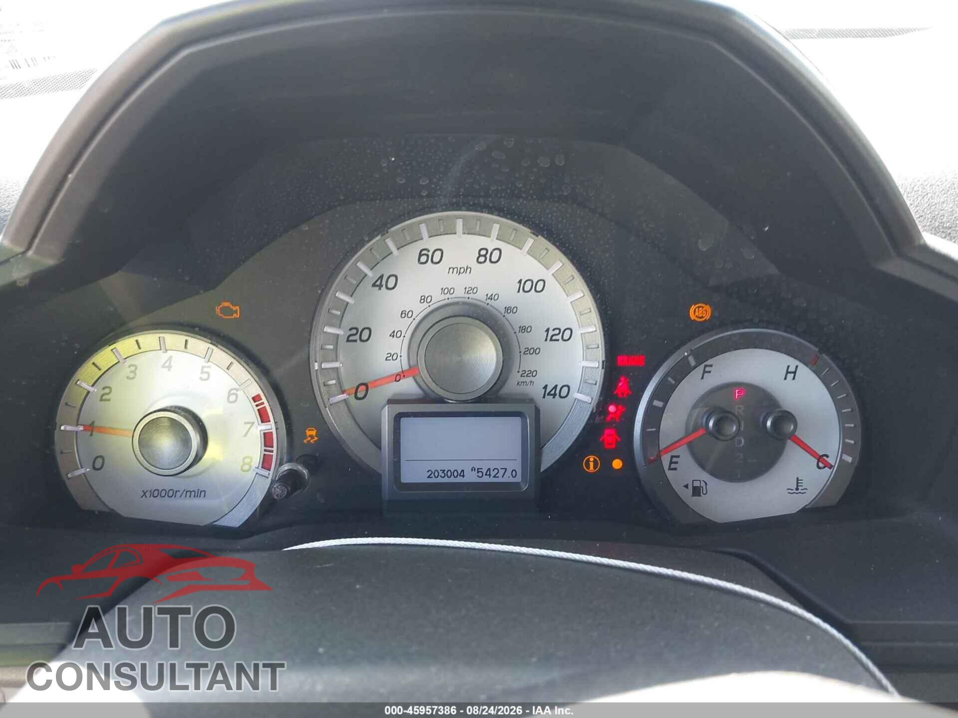 HONDA PILOT 2012 - 5FNYF3H92CB041368