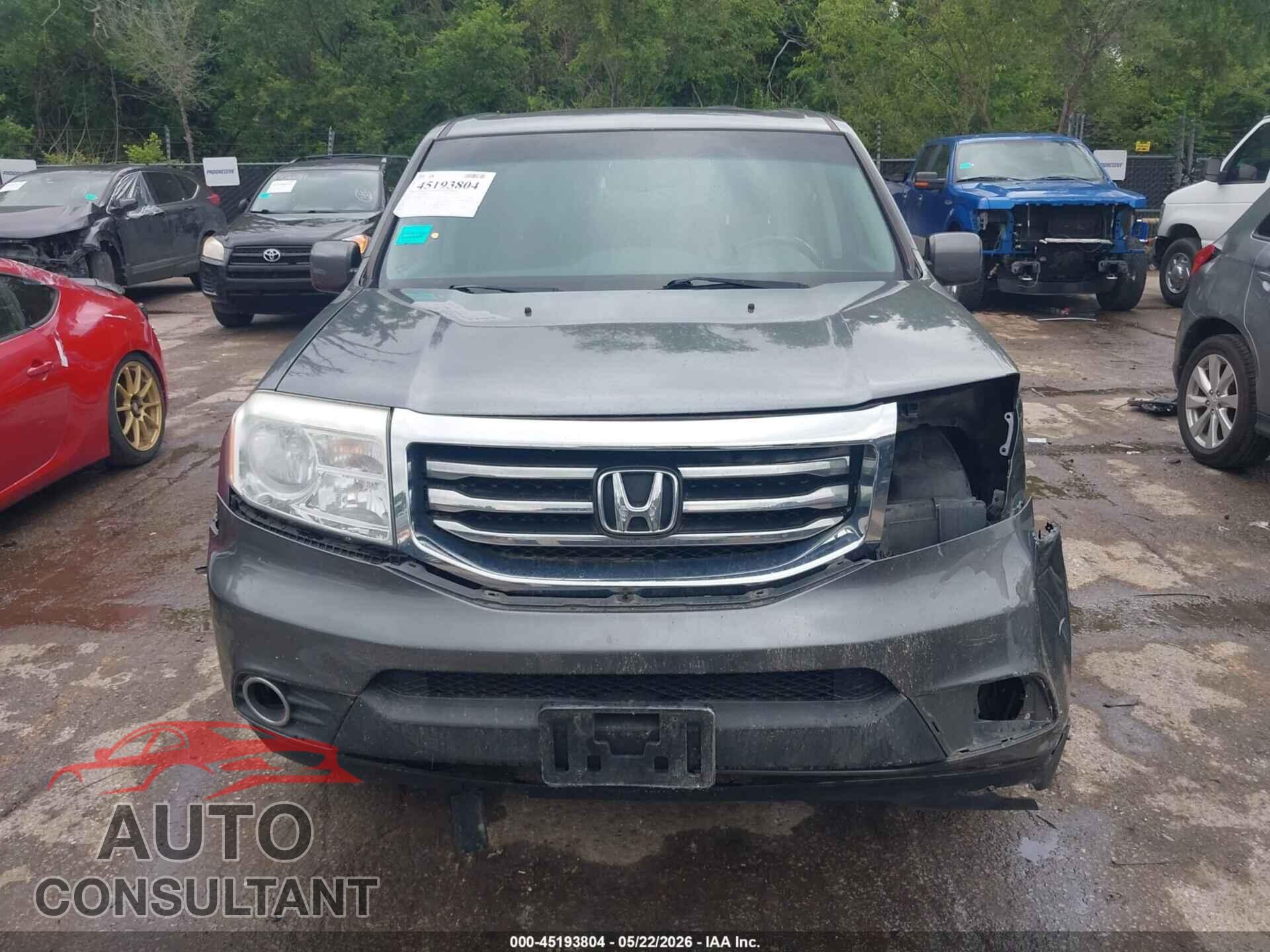 HONDA PILOT 2012 - 5FNYF4H60CB025357