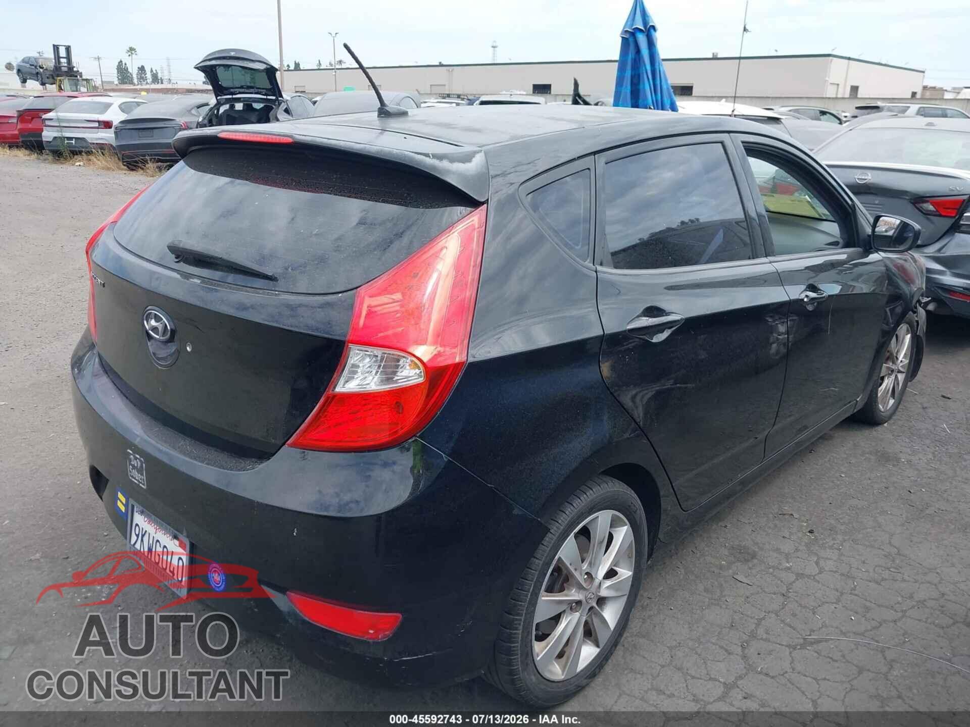 HYUNDAI ACCENT 2012 - KMHCU5AE6CU030962