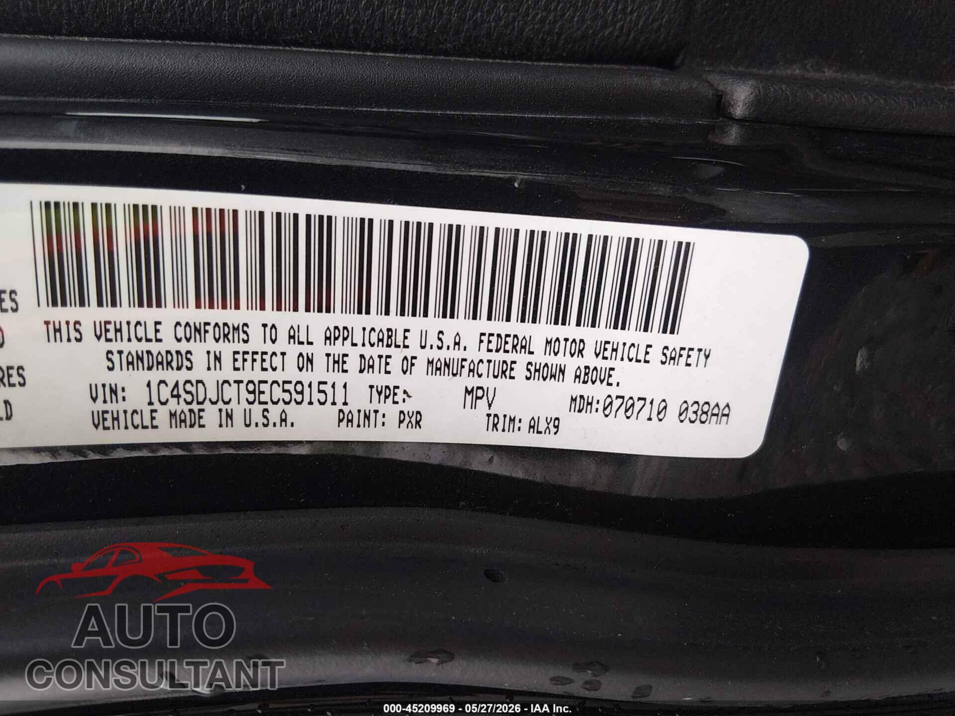 DODGE DURANGO 2014 - 1C4SDJCT9EC591511