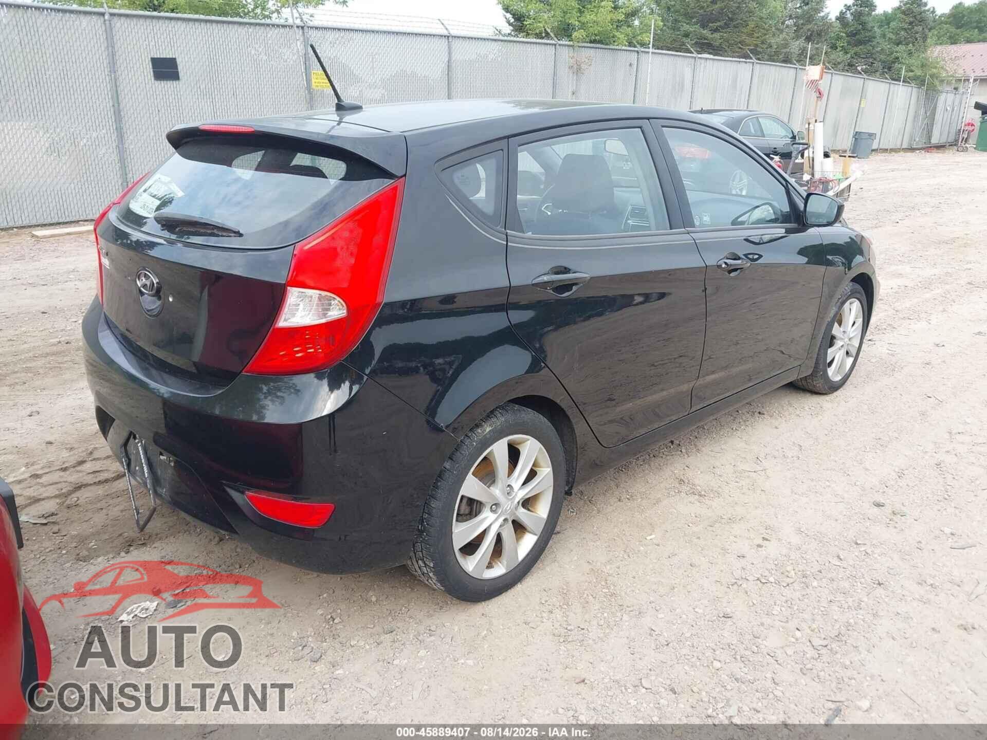 HYUNDAI ACCENT 2012 - KMHCU5AE4CU035013