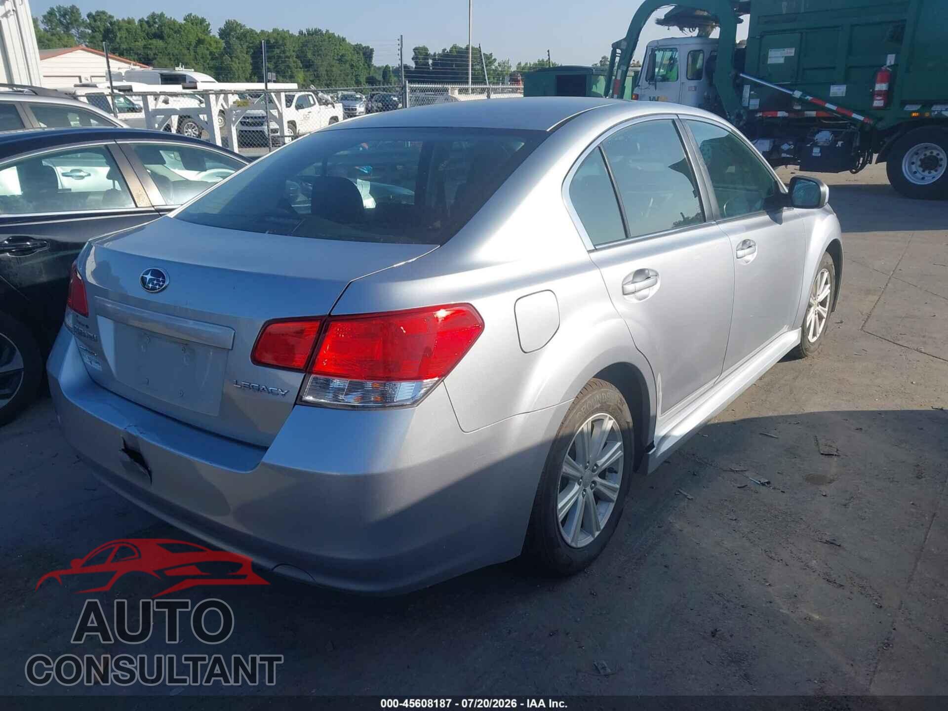 SUBARU LEGACY 2012 - 4S3BMCB60C3005069