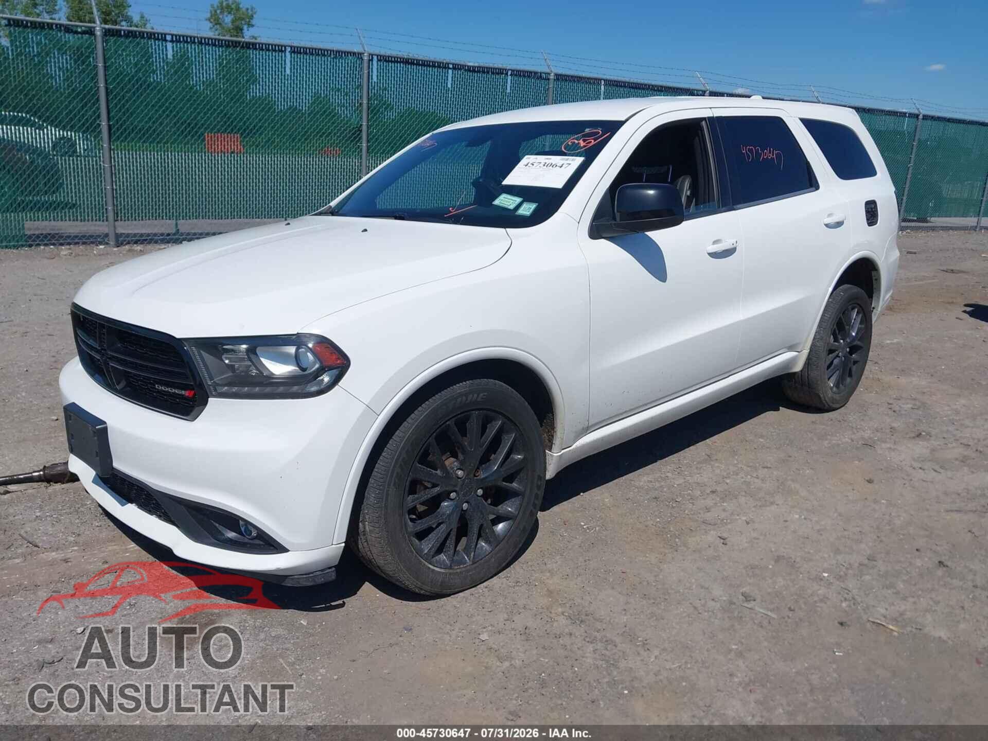 DODGE DURANGO 2016 - 1C4RDJAG4GC387562