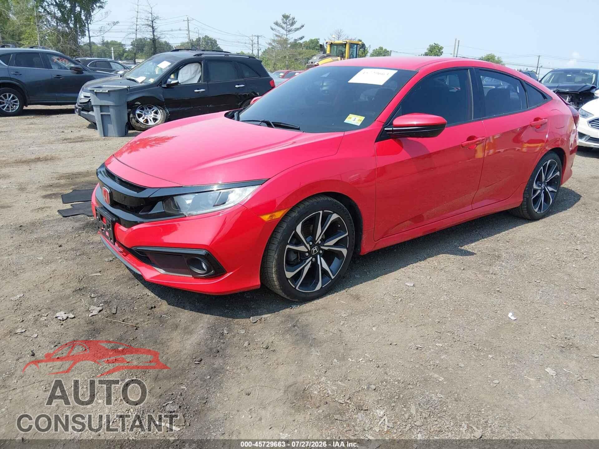 HONDA CIVIC 2019 - 2HGFC2E82KH525945