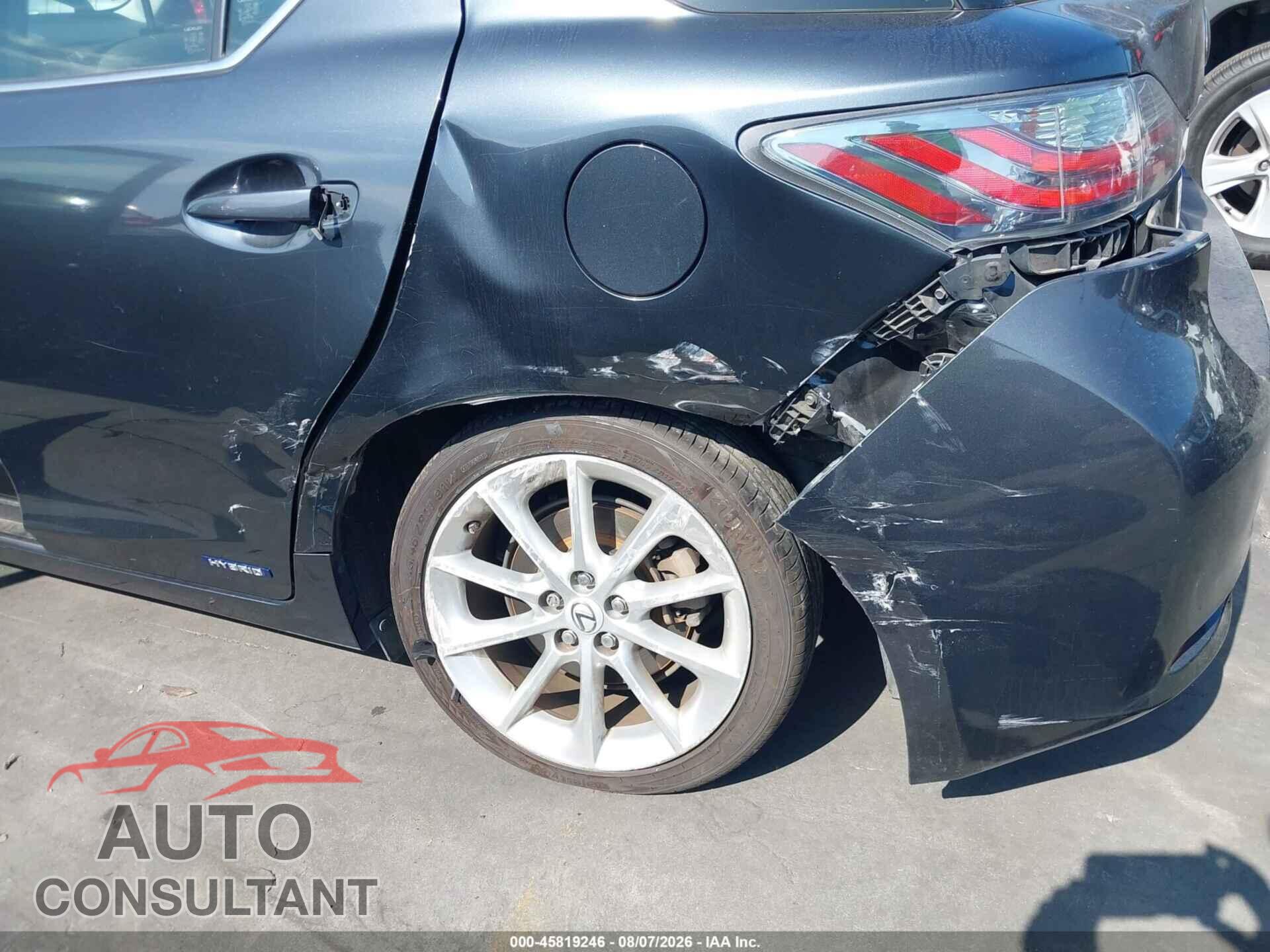 LEXUS CT 200H 2011 - JTHKD5BH8B2046274