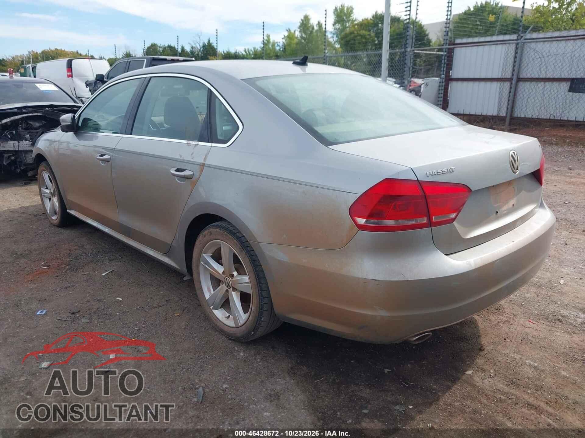 VOLKSWAGEN PASSAT 2013 - 1VWBN7A36DC028771
