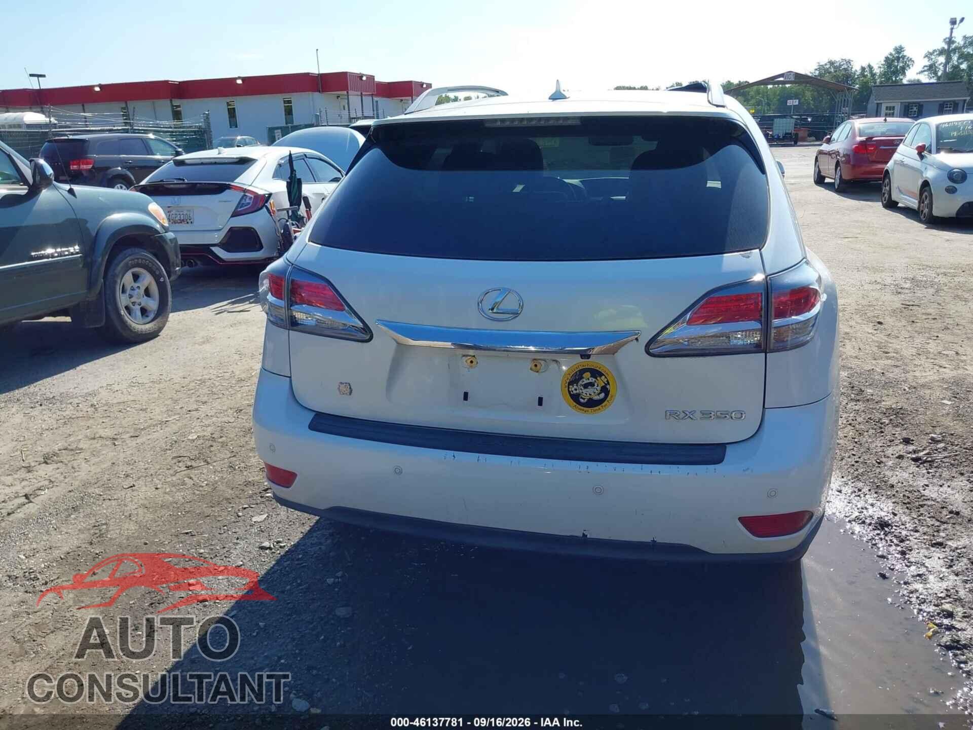 LEXUS RX 350 2013 - 2T2BK1BA2DC166882
