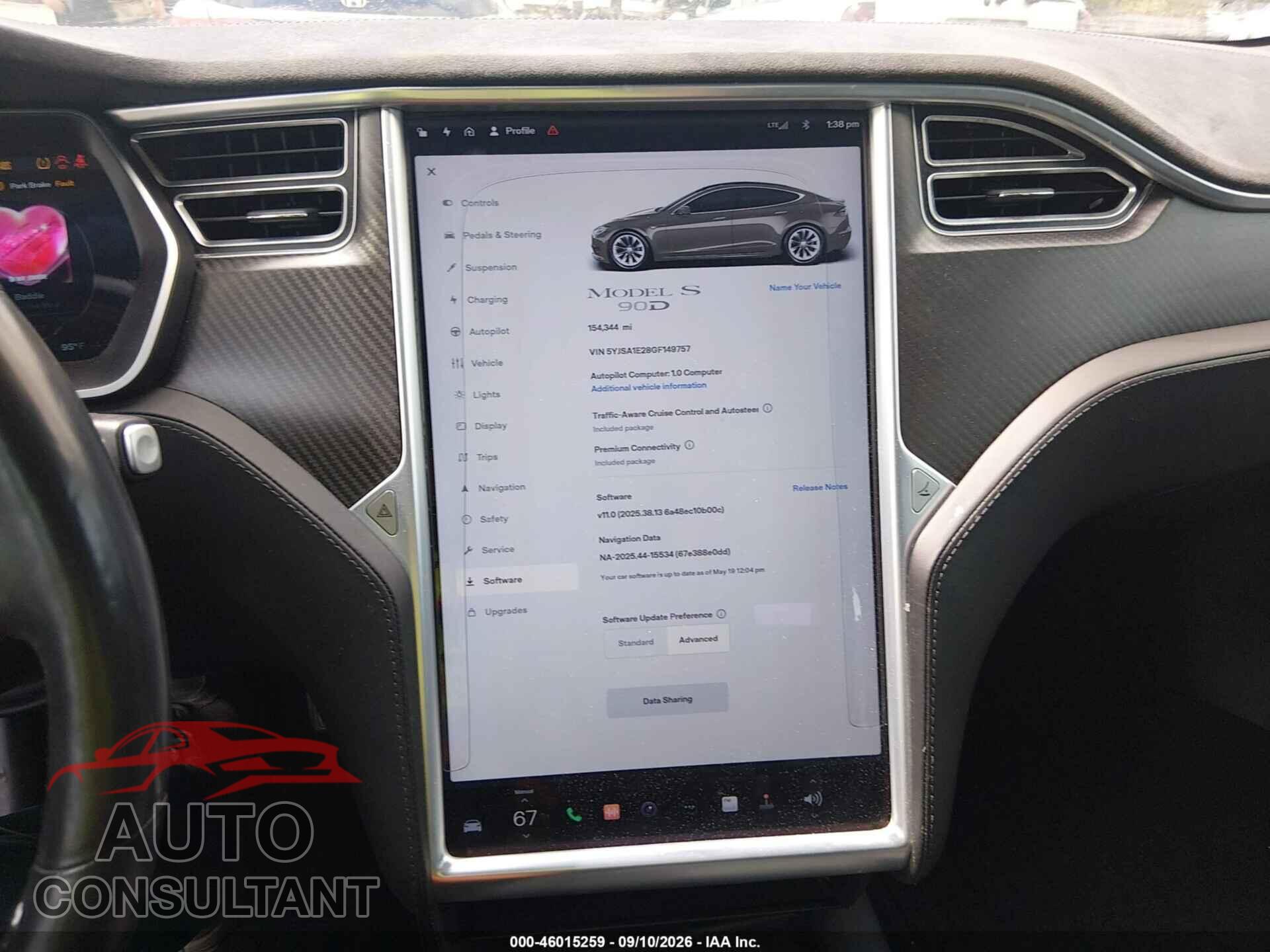 TESLA MODEL S 2016 - 5YJSA1E28GF149757