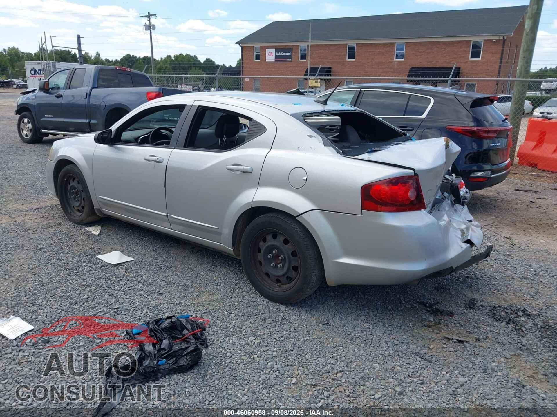 DODGE AVENGER 2012 - 1C3CDZAG3CN264326