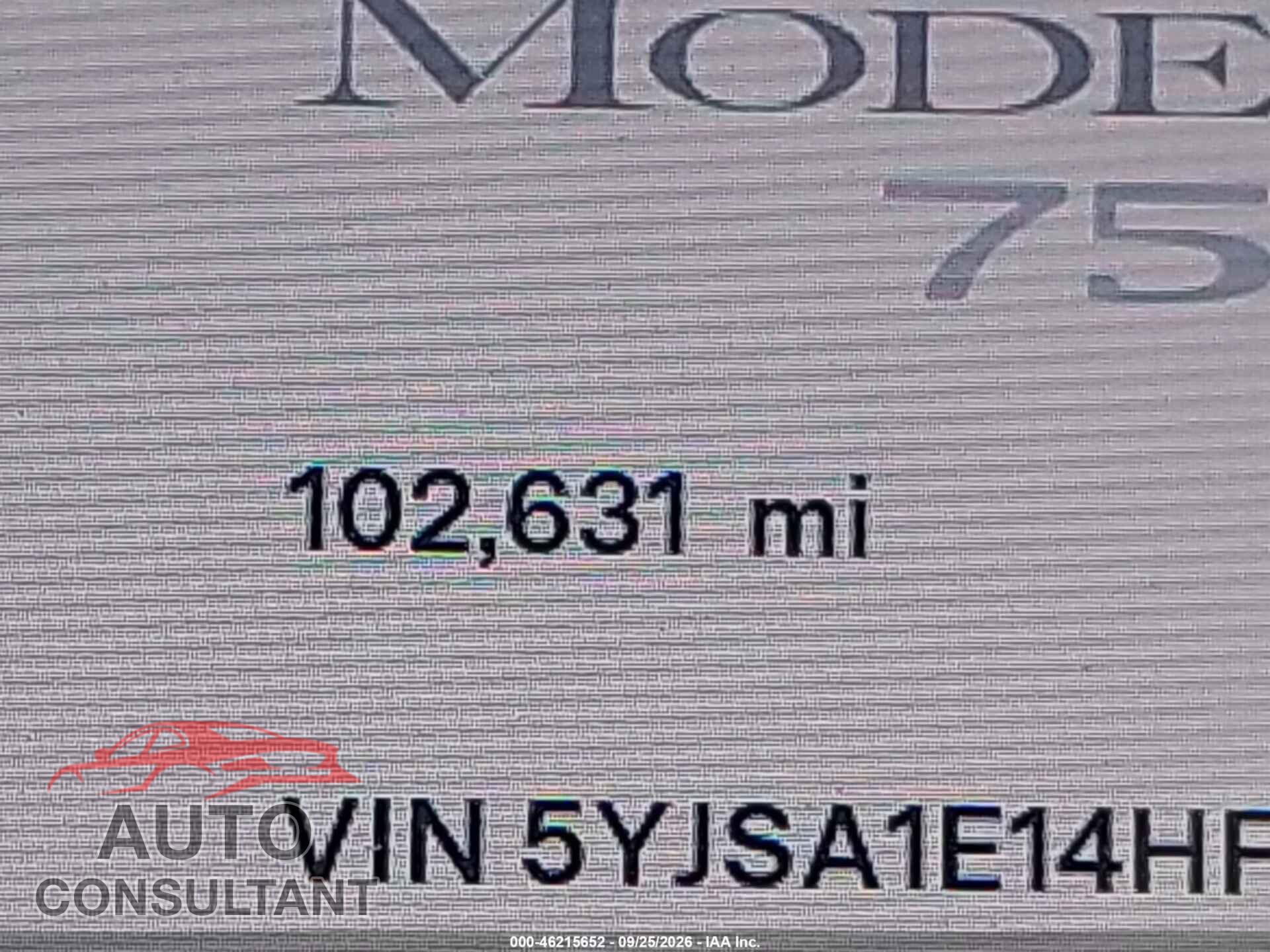 TESLA MODEL S 2017 - 5YJSA1E14HF215343
