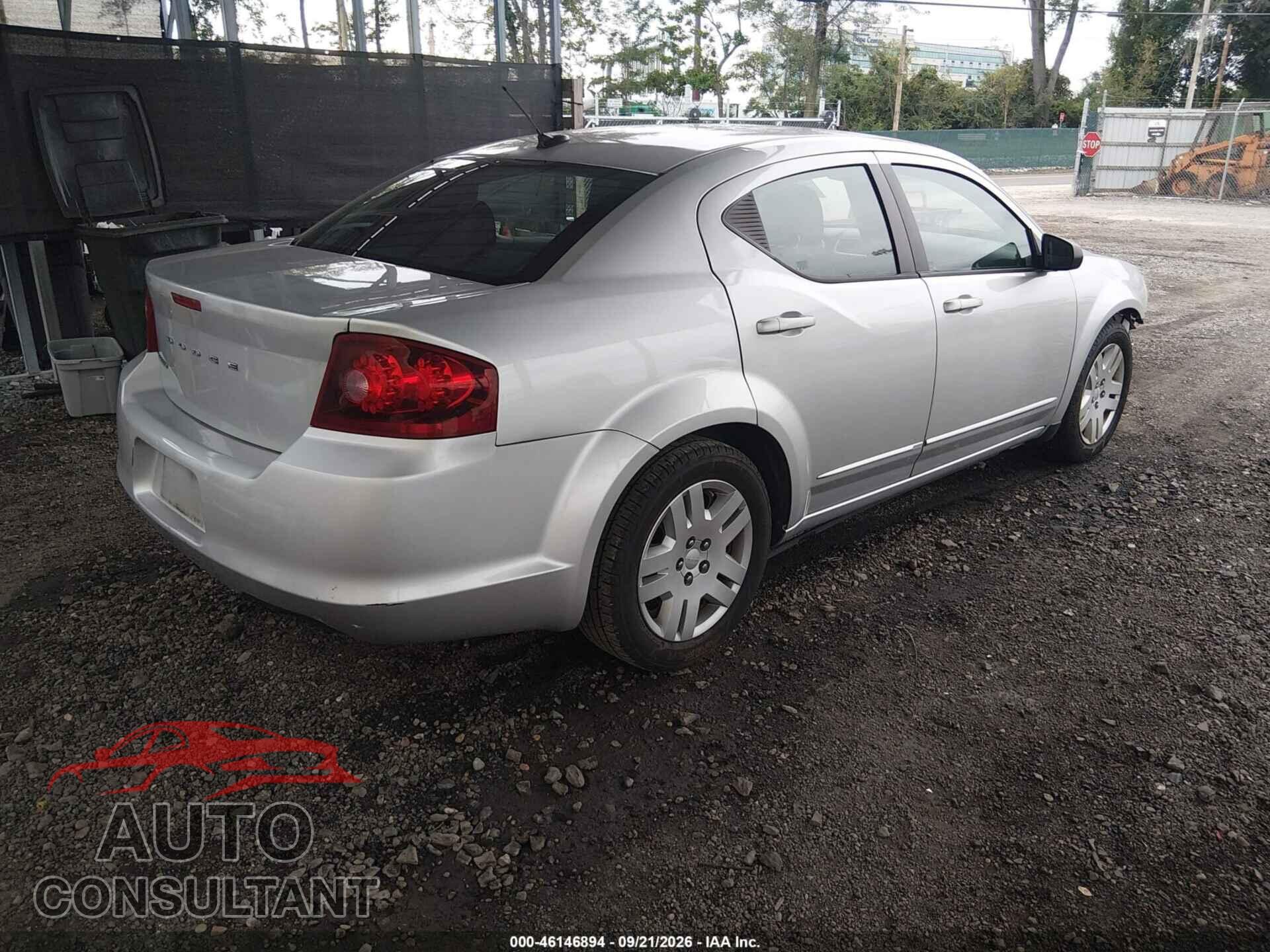 DODGE AVENGER 2012 - 1C3CDZAB2CN231046