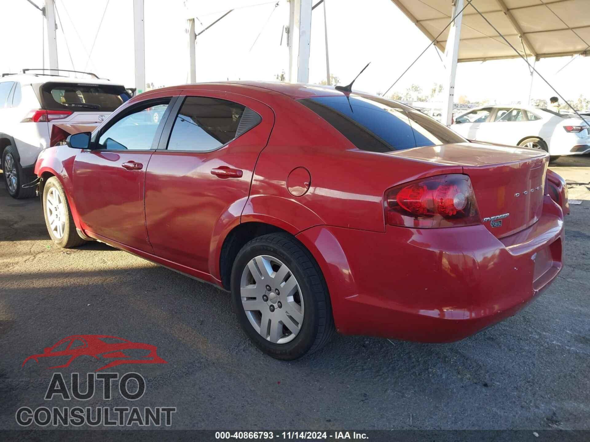 DODGE AVENGER 2013 - 1C3CDZAB7DN518707