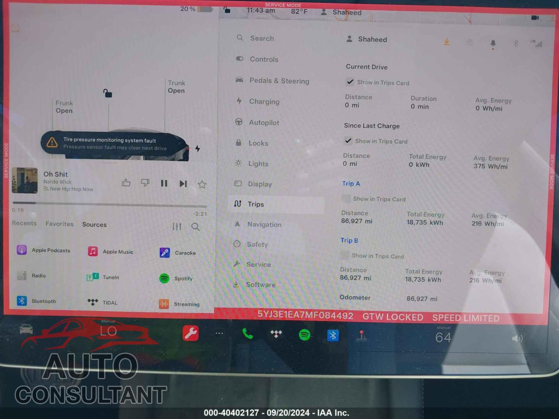 TESLA MODEL 3 2021 - 5YJ3E1EA7MF084492