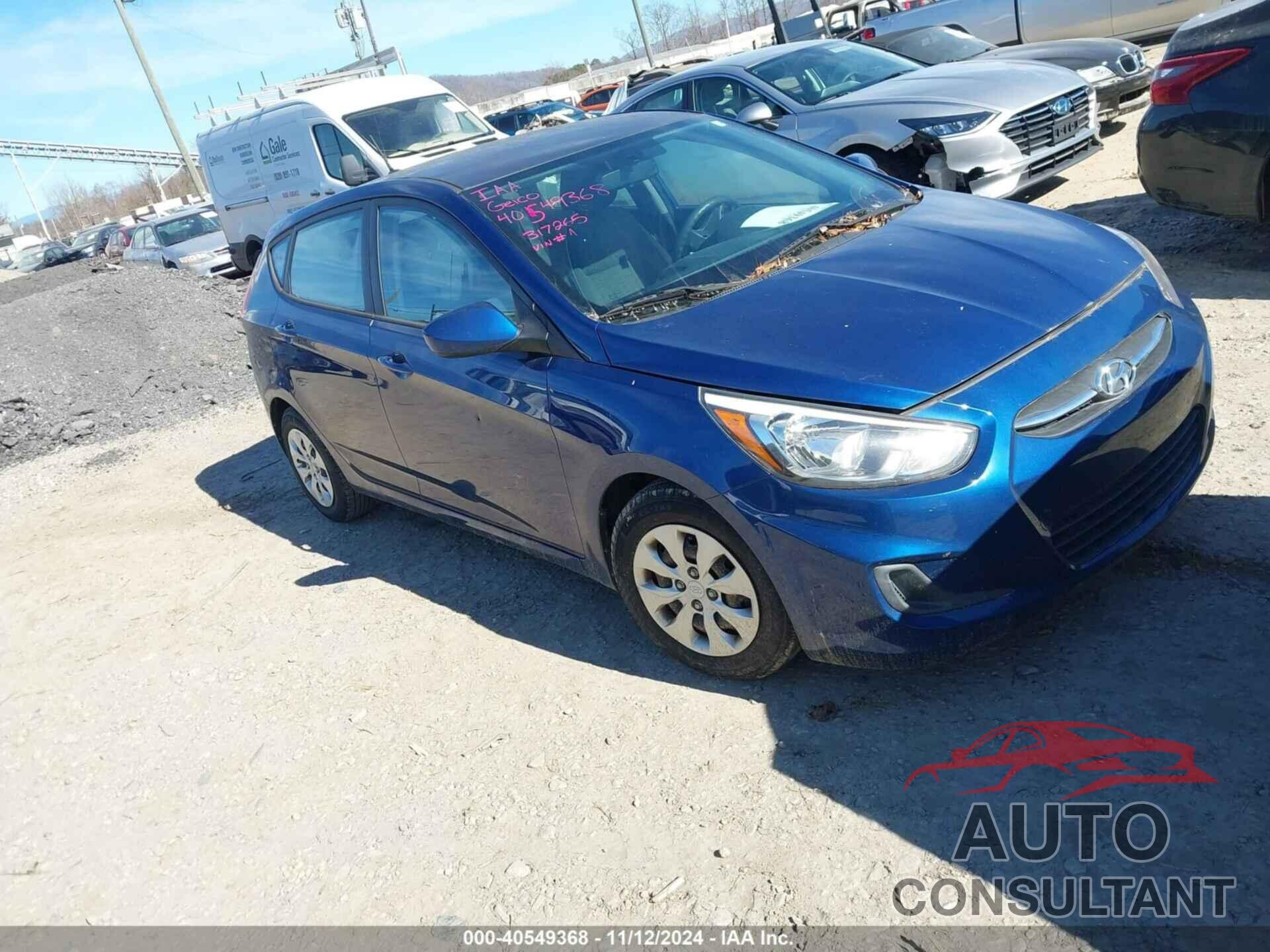 HYUNDAI ACCENT 2017 - KMHCT5AE3HU317265