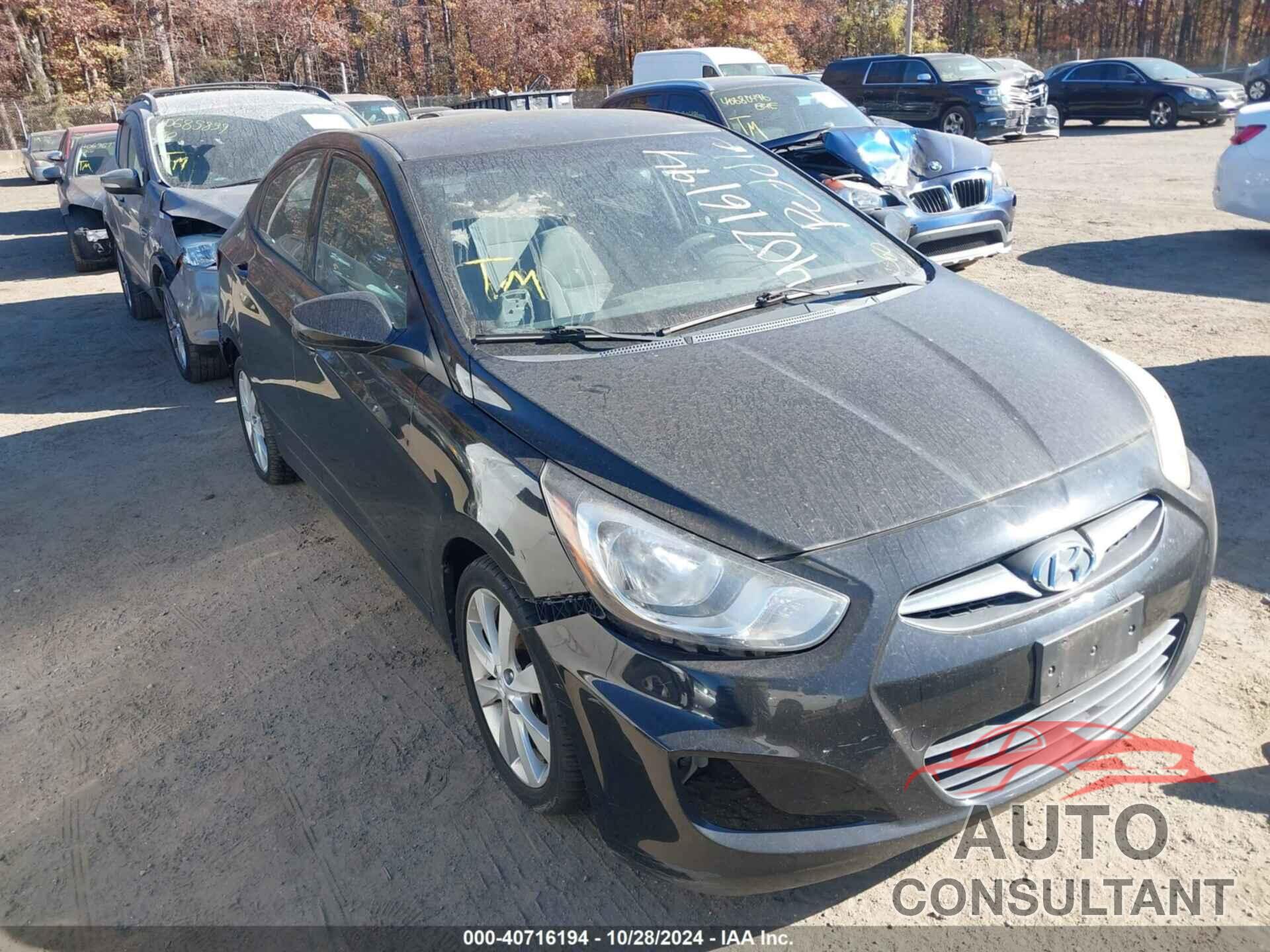 HYUNDAI ACCENT 2012 - KMHCU4AE8CU044985