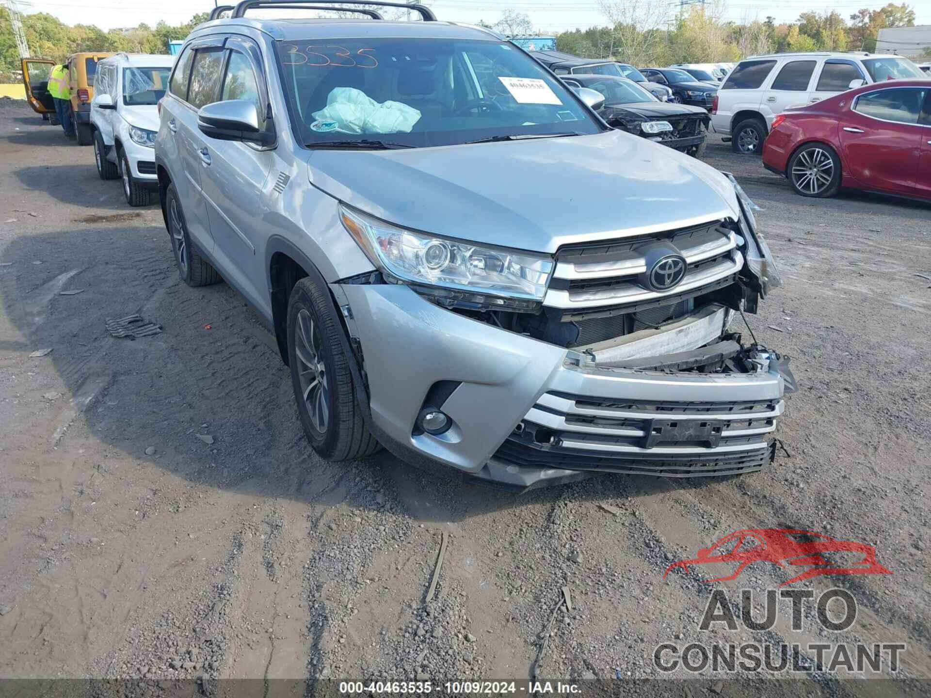 TOYOTA HIGHLANDER 2019 - 5TDJZRFHXKS726296