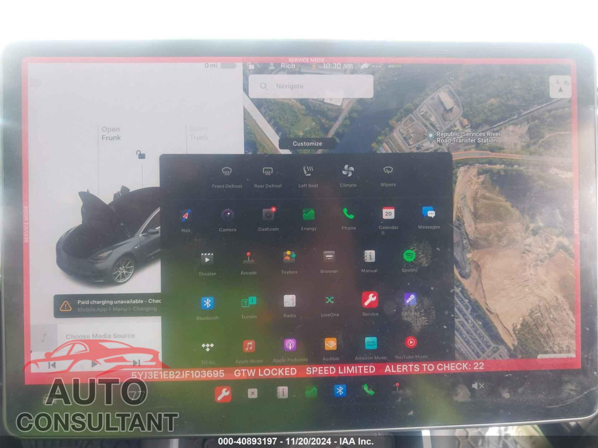 TESLA MODEL 3 2018 - 5YJ3E1EB2JF103695