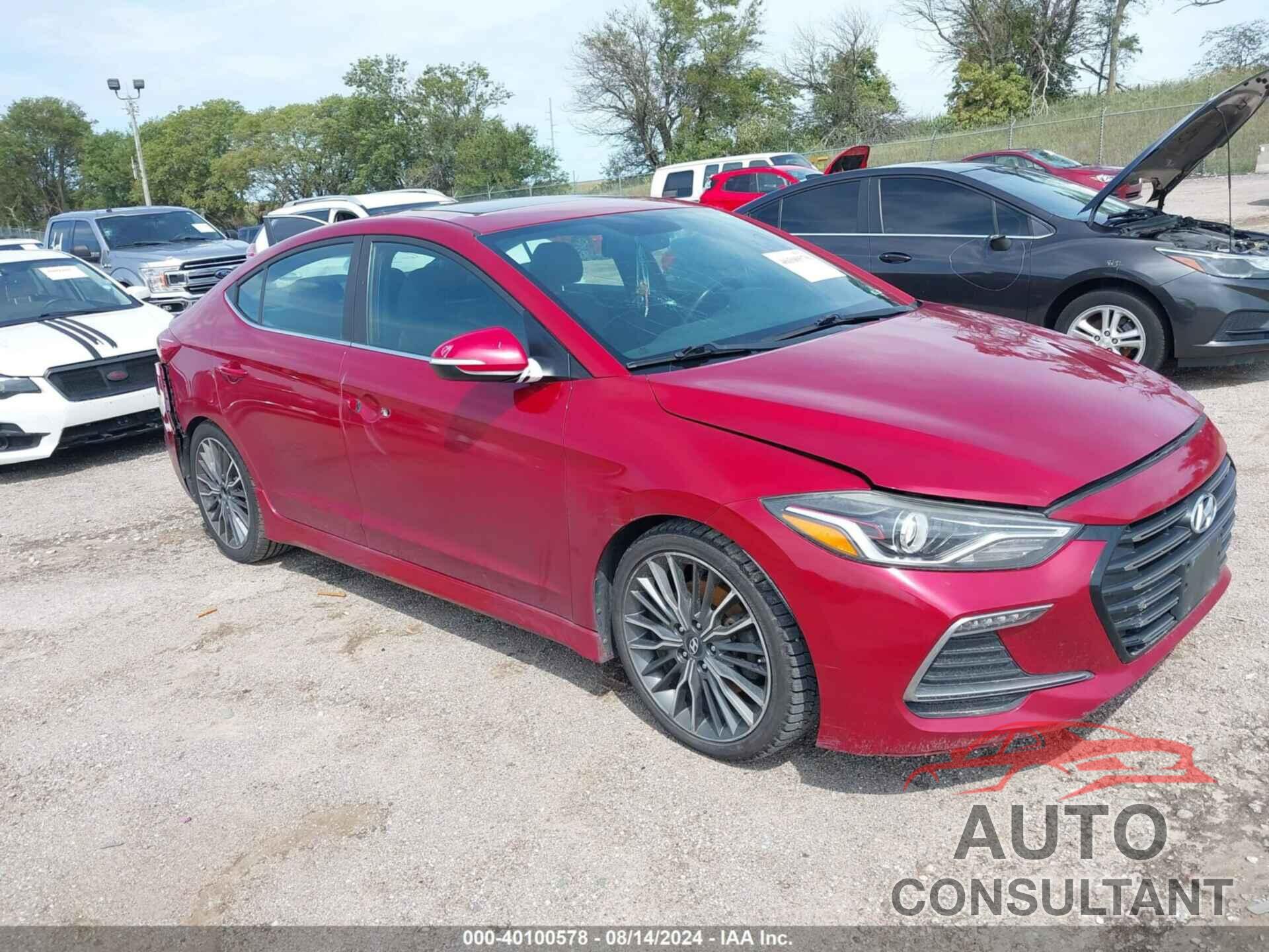 HYUNDAI ELANTRA 2018 - KMHD04LB3JU452892