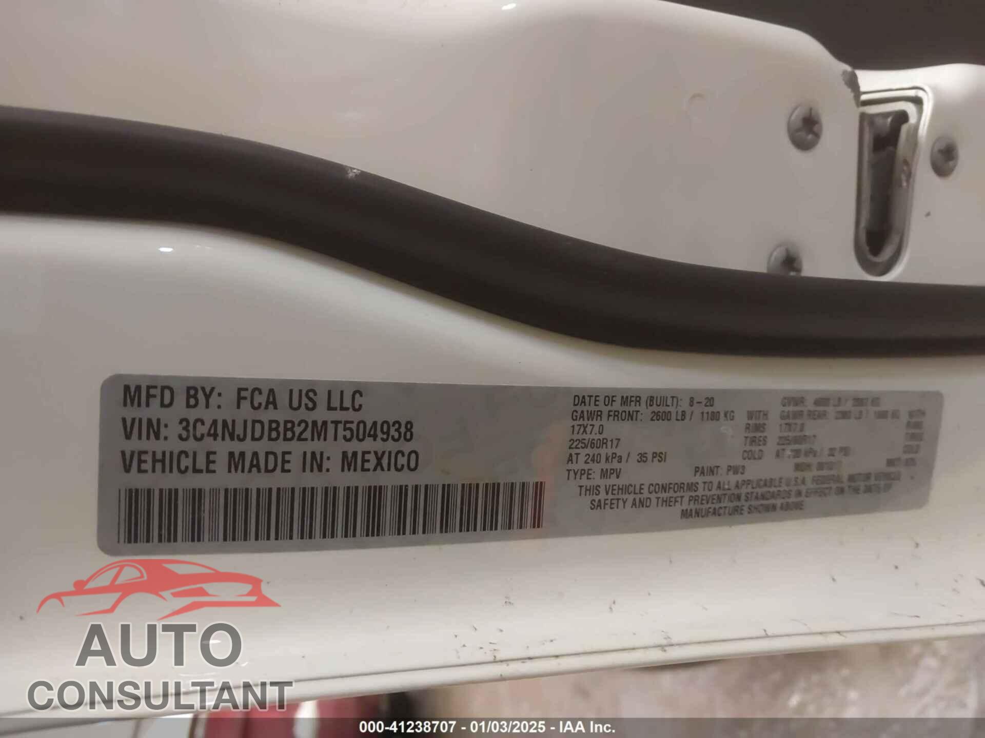 JEEP COMPASS 2021 - 3C4NJDBB2MT504938